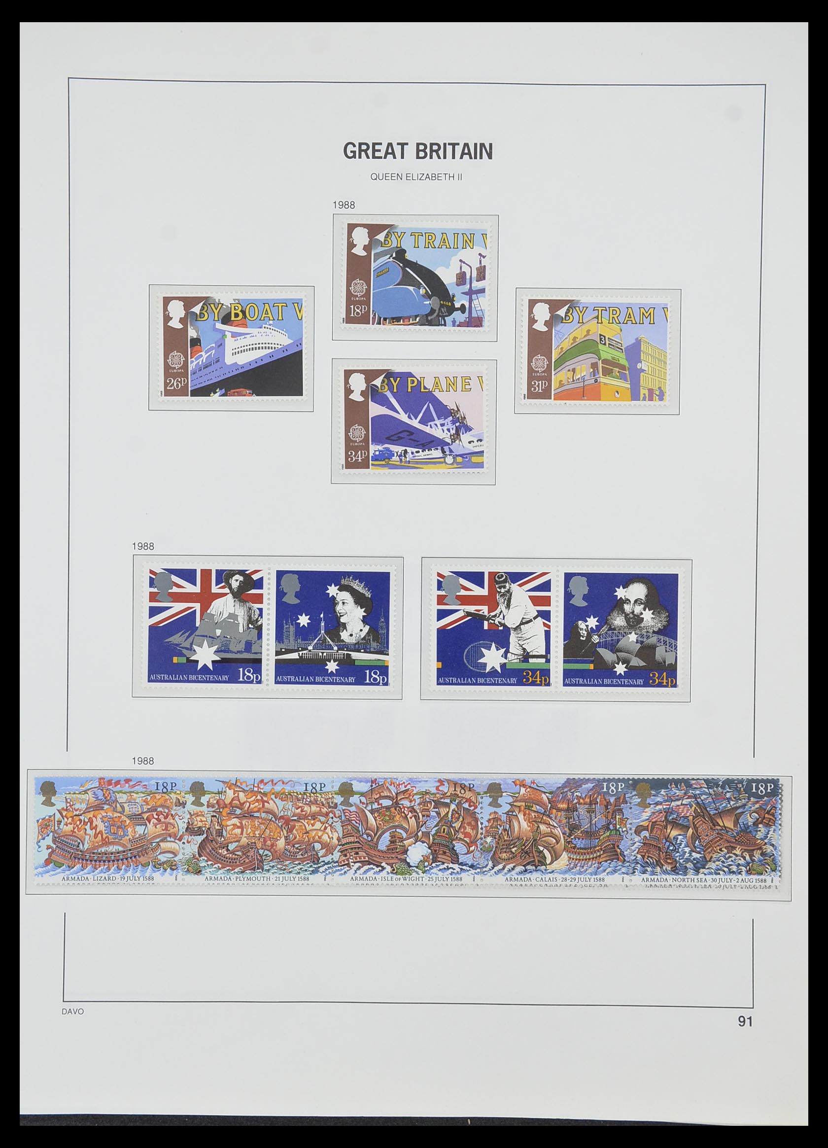 33998 087 - Postzegelverzameling 33998 Engeland 1858-1995.