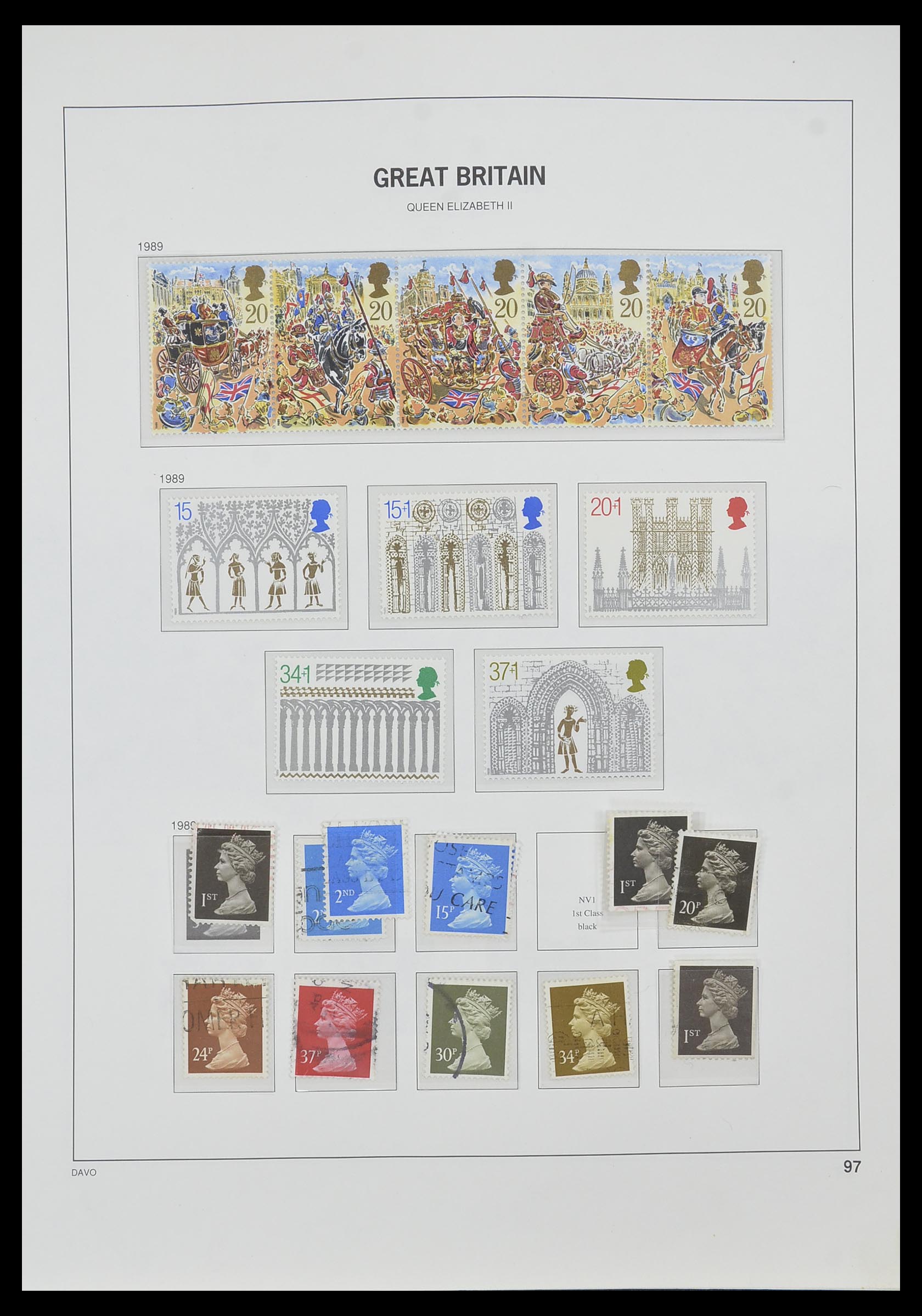 33998 093 - Postzegelverzameling 33998 Engeland 1858-1995.