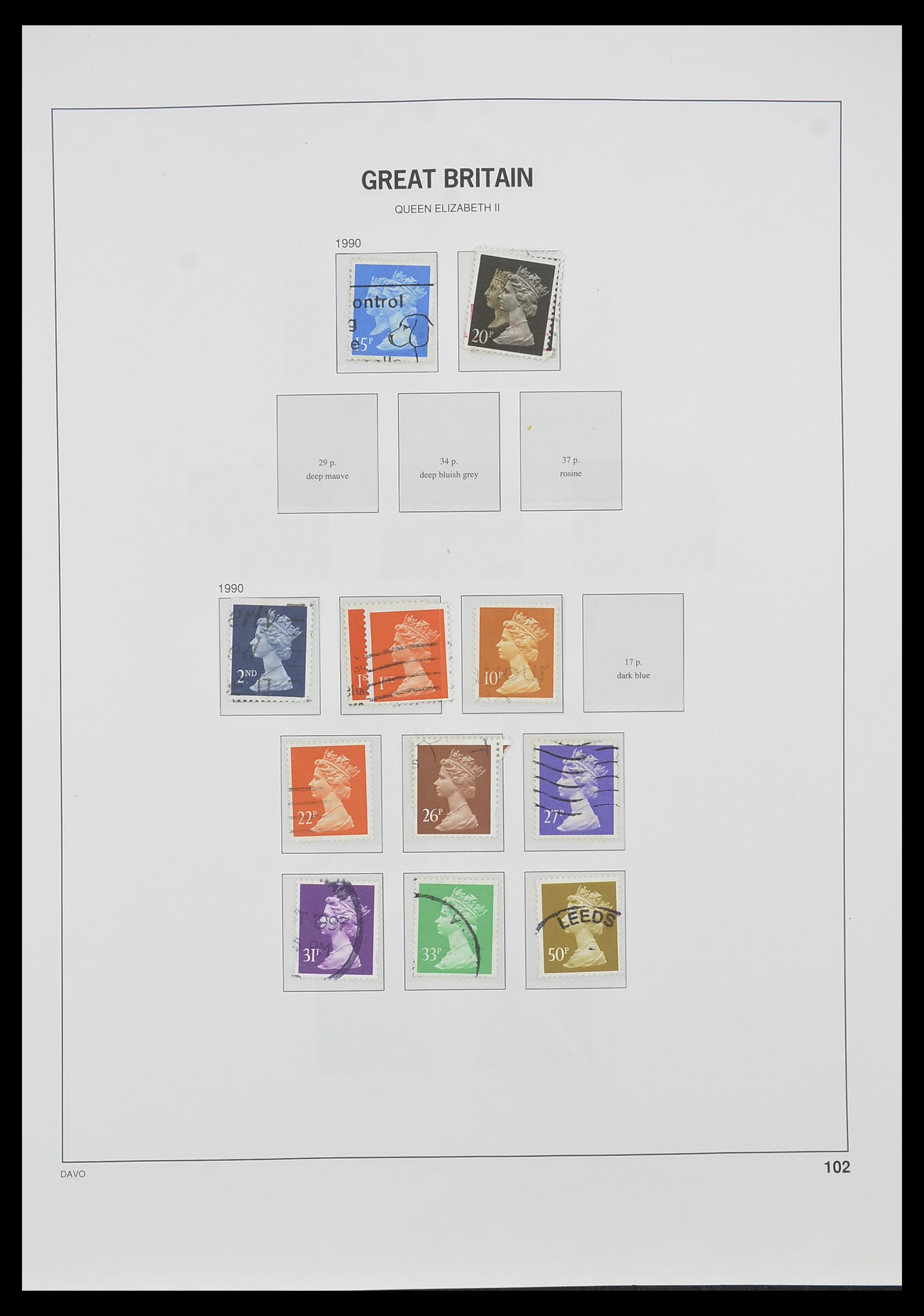 33998 098 - Postzegelverzameling 33998 Engeland 1858-1995.