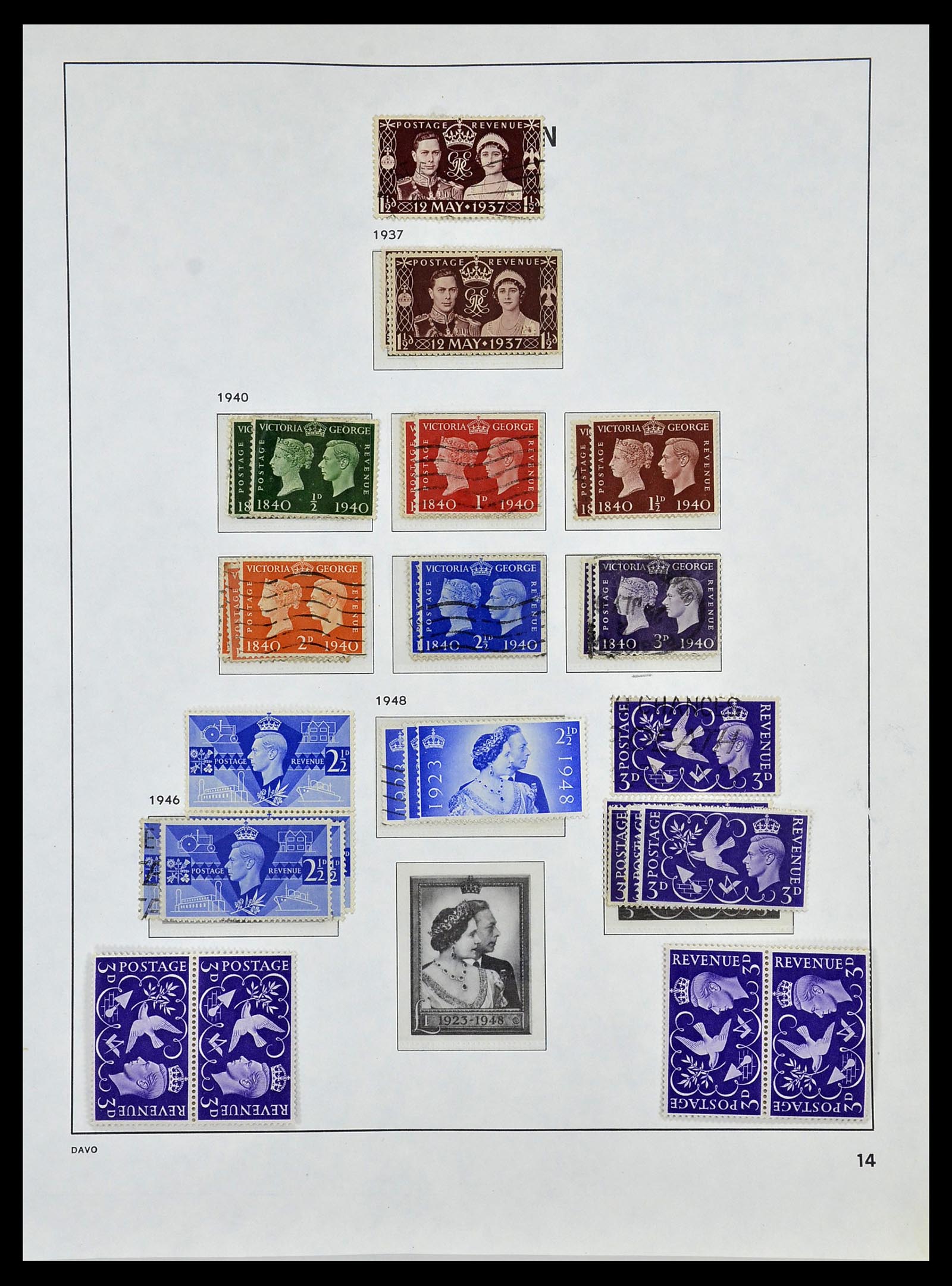 33999 014 - Postzegelverzameling 33999 Engeland 1841-2000.