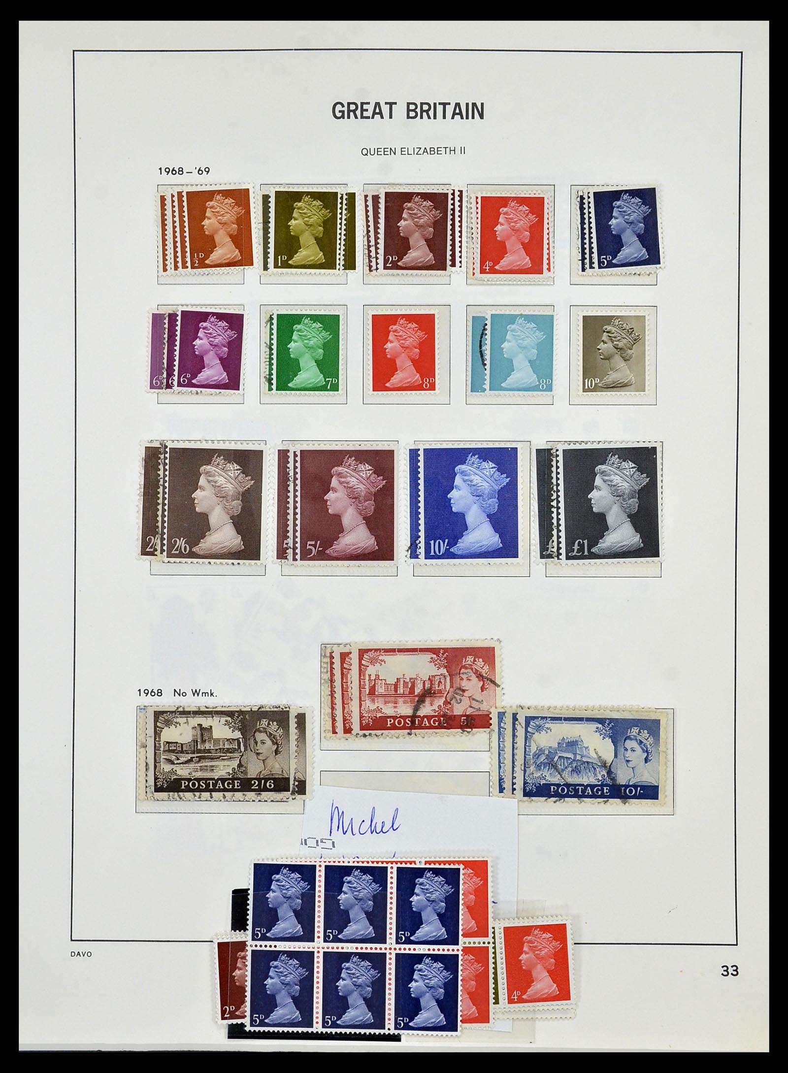 33999 038 - Postzegelverzameling 33999 Engeland 1841-2000.