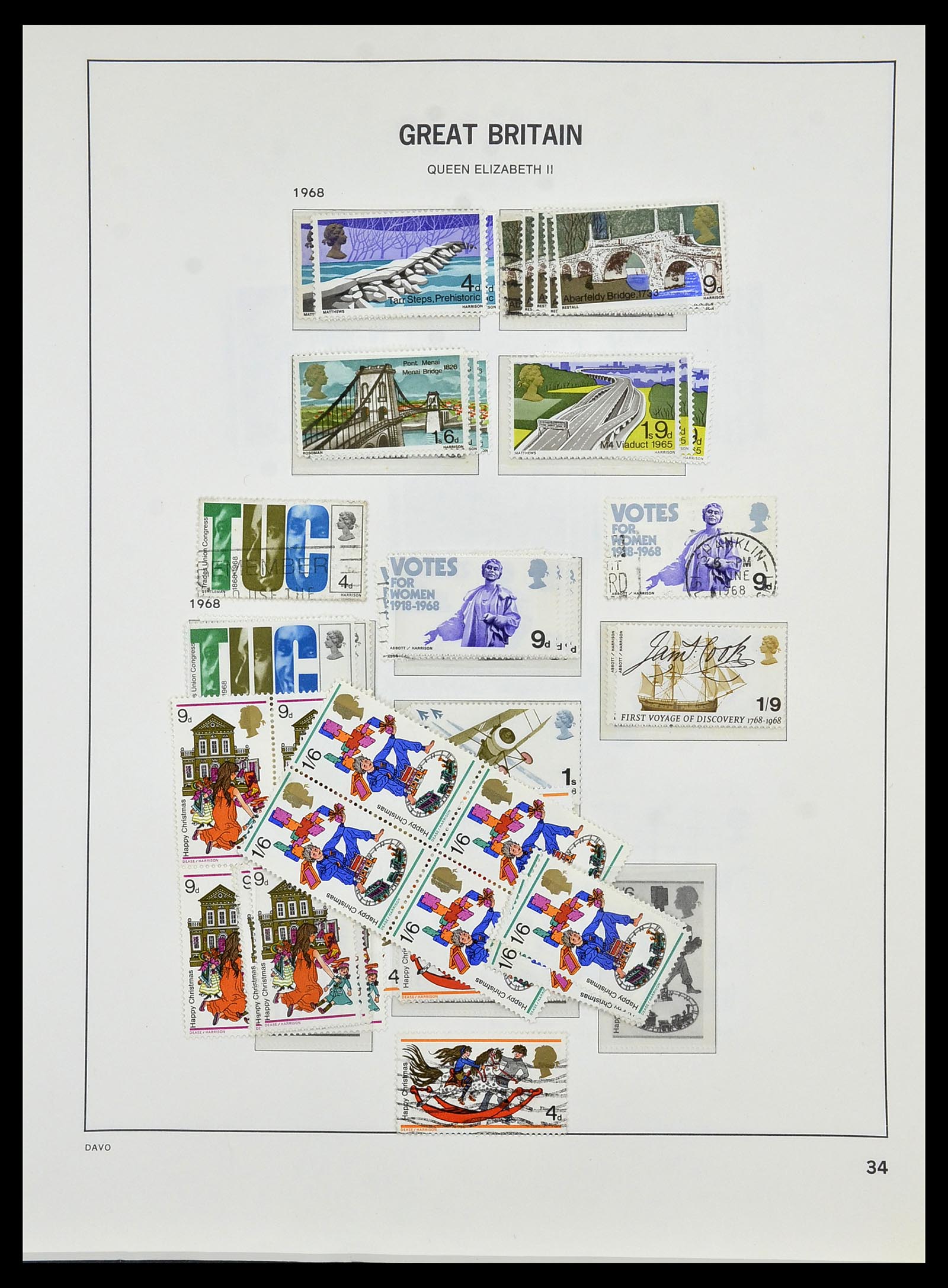 33999 039 - Postzegelverzameling 33999 Engeland 1841-2000.