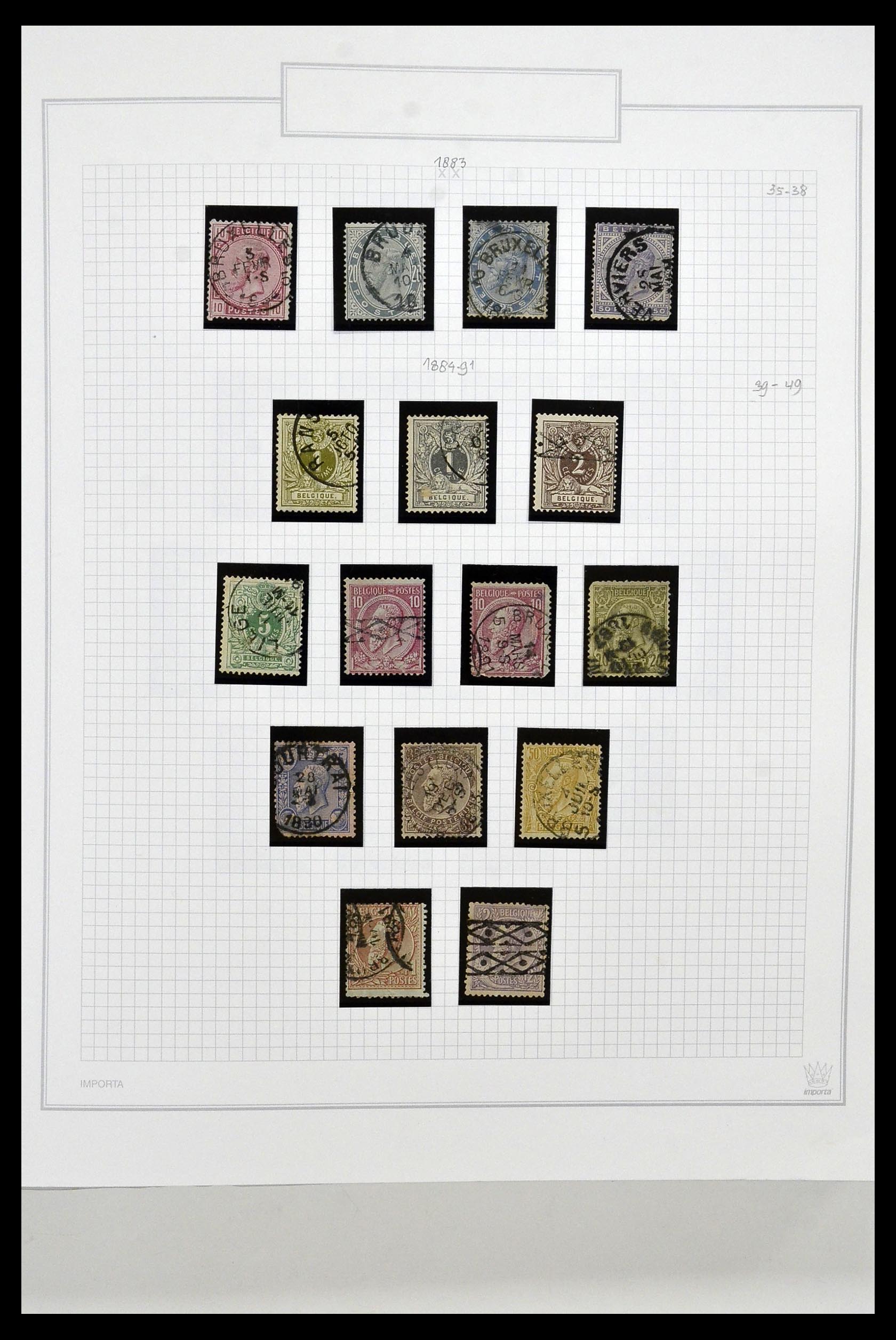 34001 004 - Stamp collection 34001 Belgium 1849-1998.