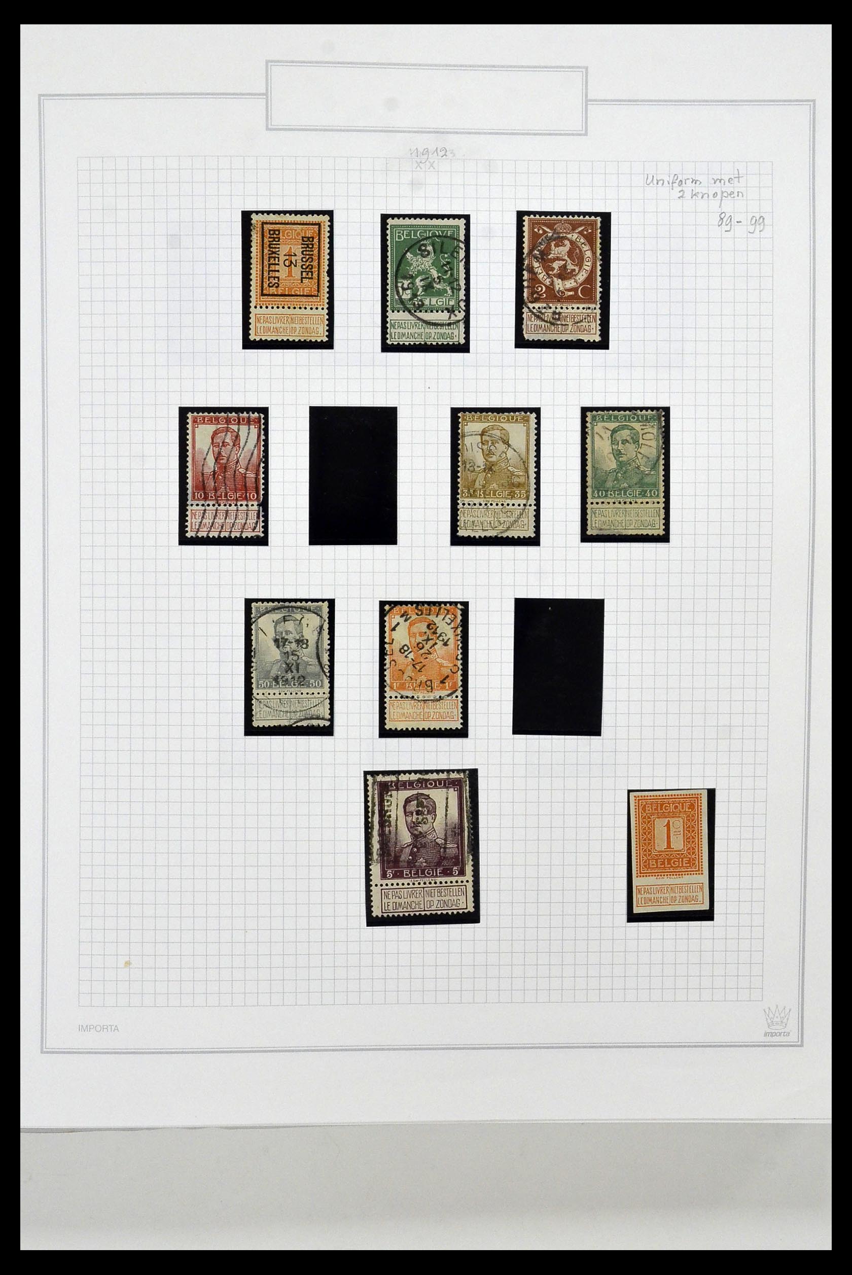 34001 011 - Stamp collection 34001 Belgium 1849-1998.