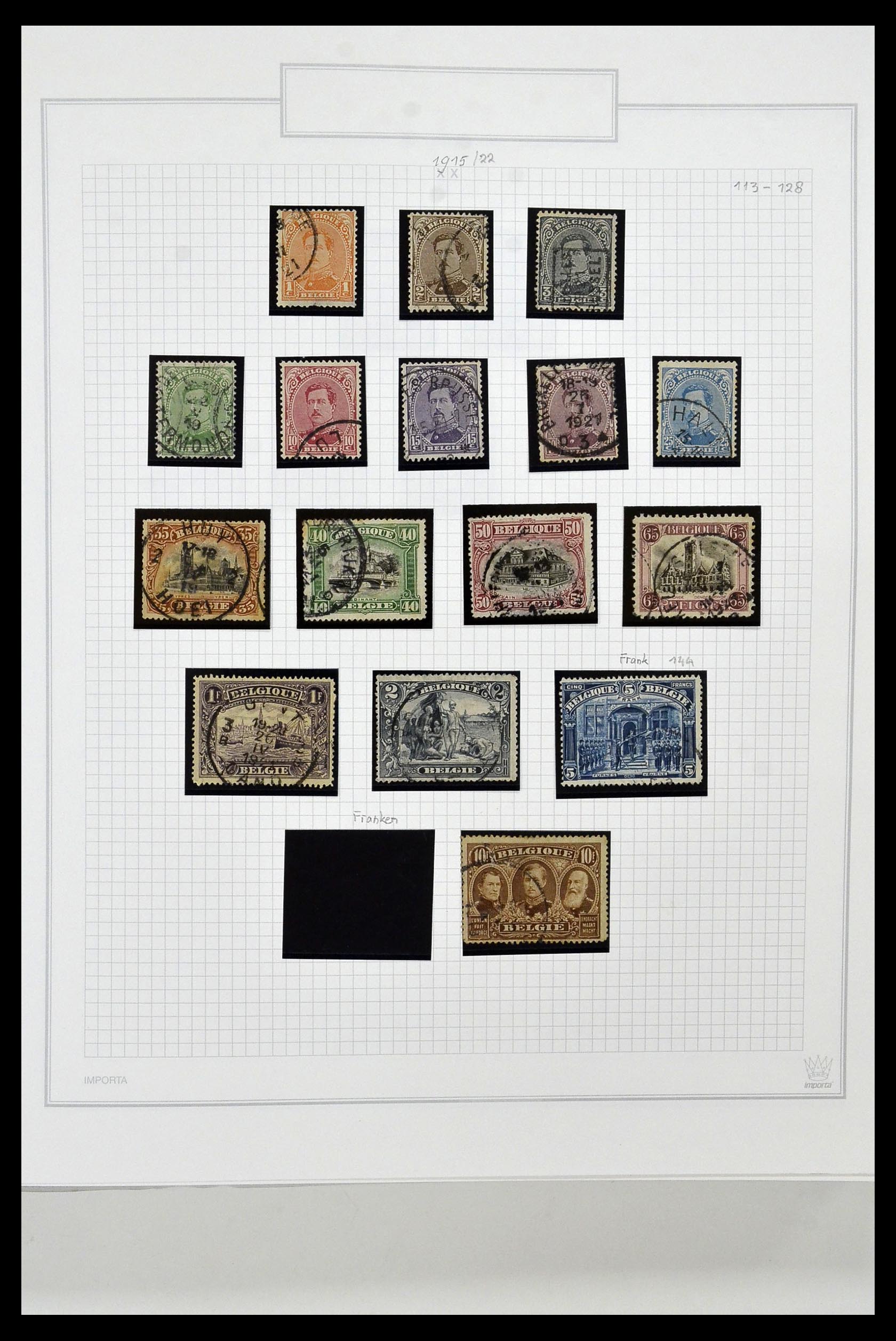 34001 014 - Stamp collection 34001 Belgium 1849-1998.