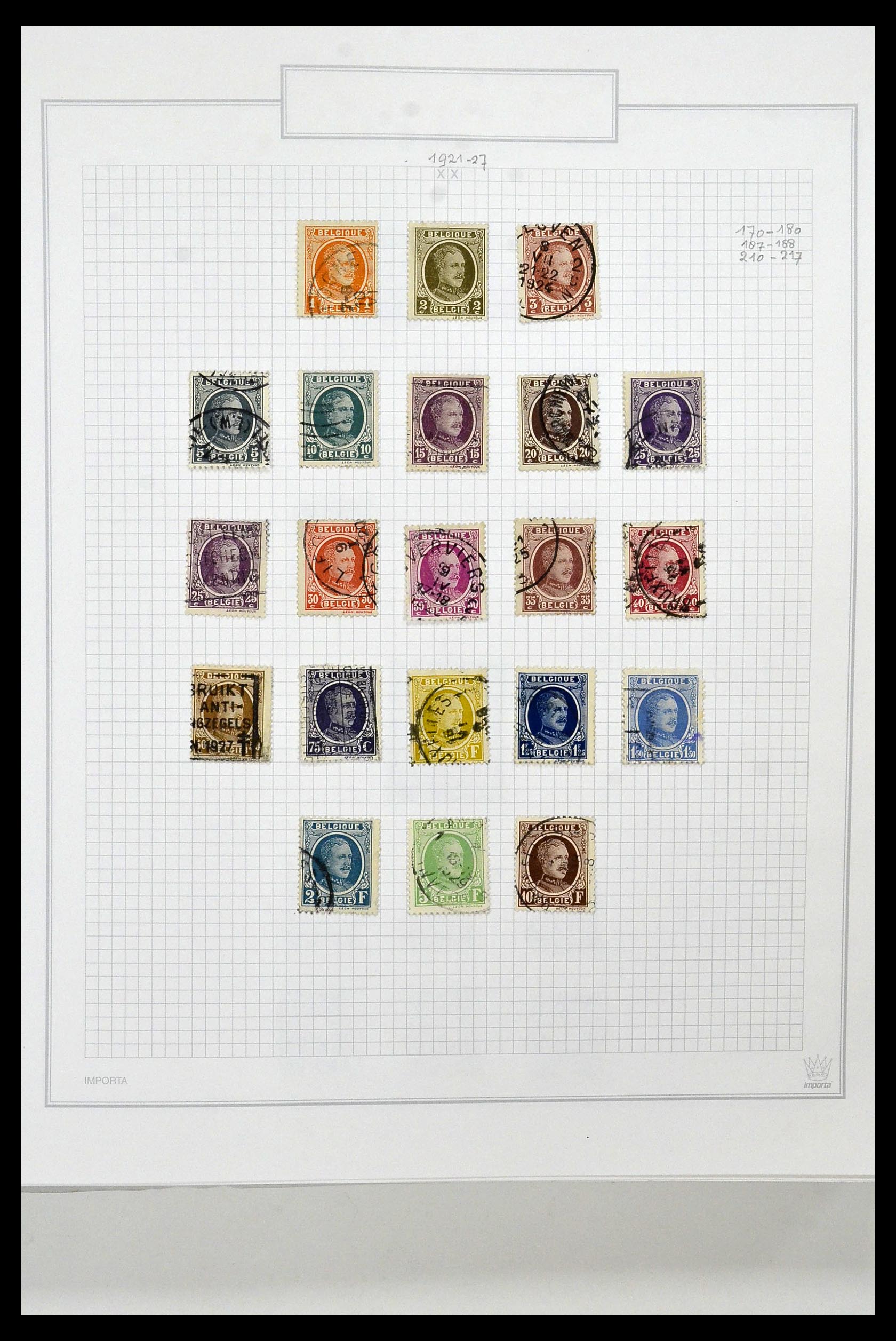 34001 019 - Stamp collection 34001 Belgium 1849-1998.