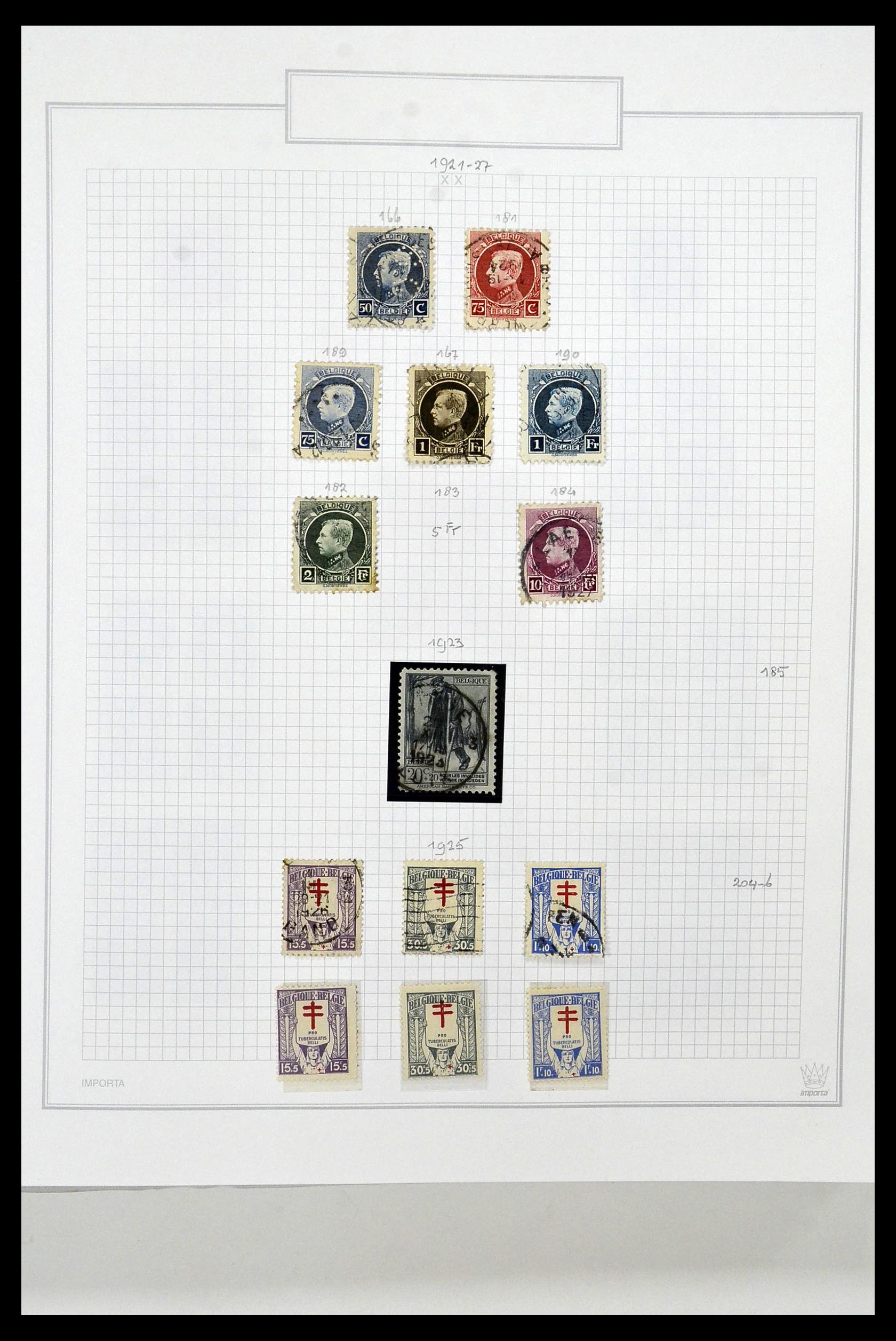 34001 020 - Stamp collection 34001 Belgium 1849-1998.