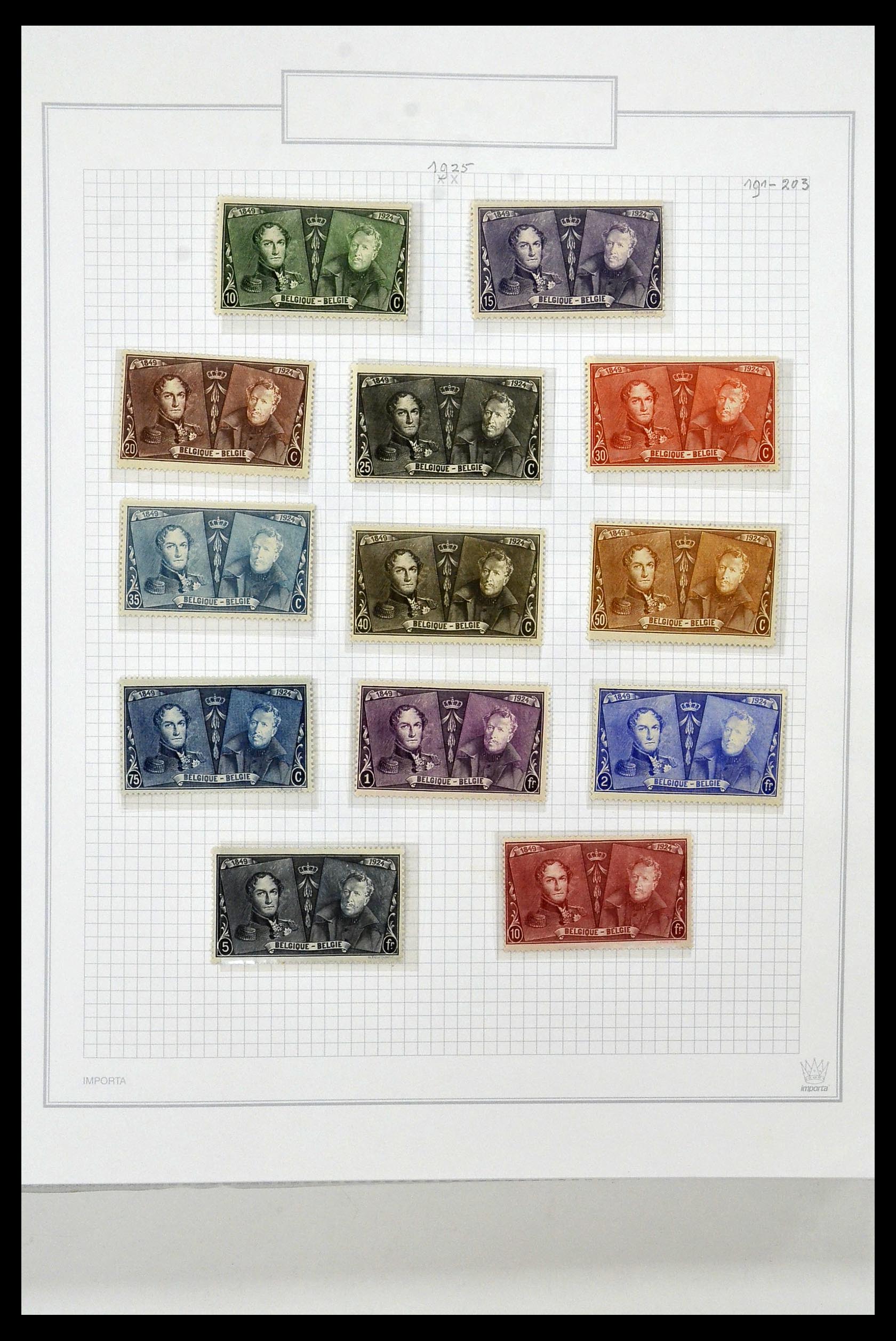 34001 024 - Stamp collection 34001 Belgium 1849-1998.