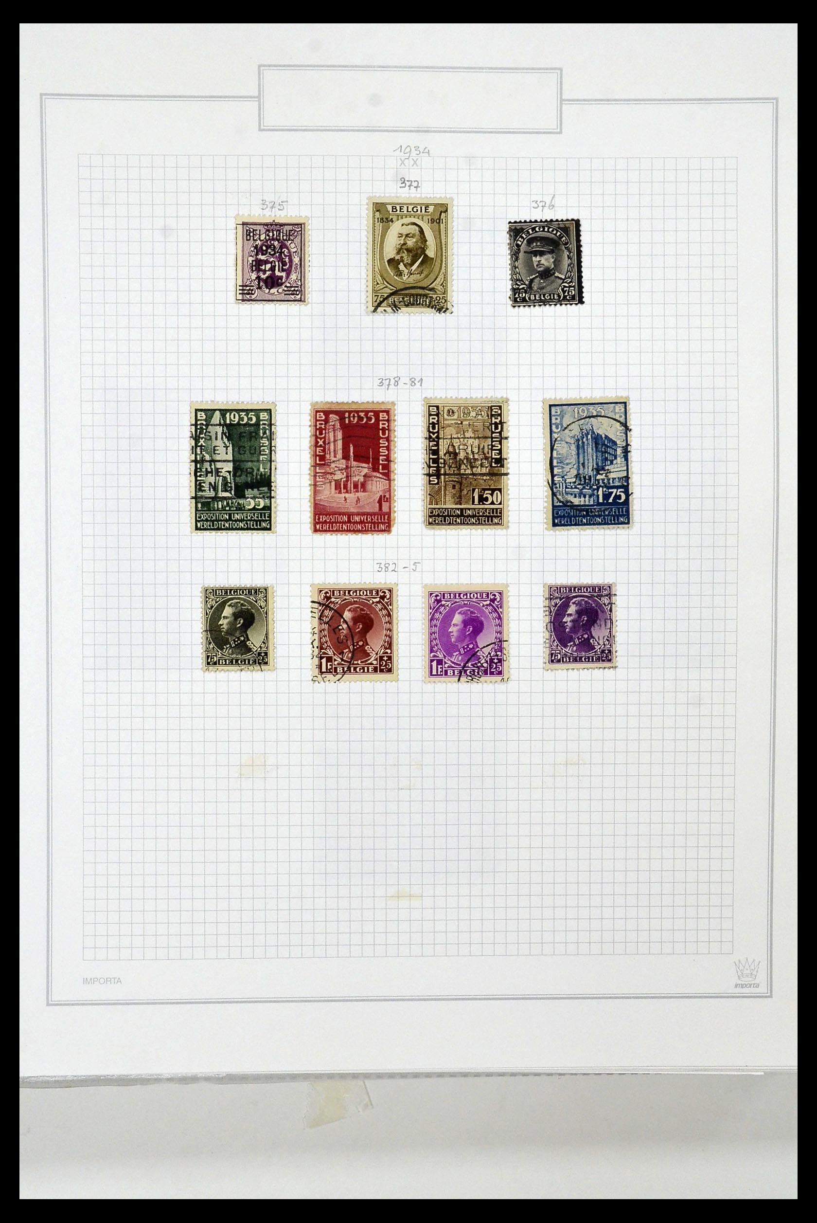 34001 040 - Stamp collection 34001 Belgium 1849-1998.
