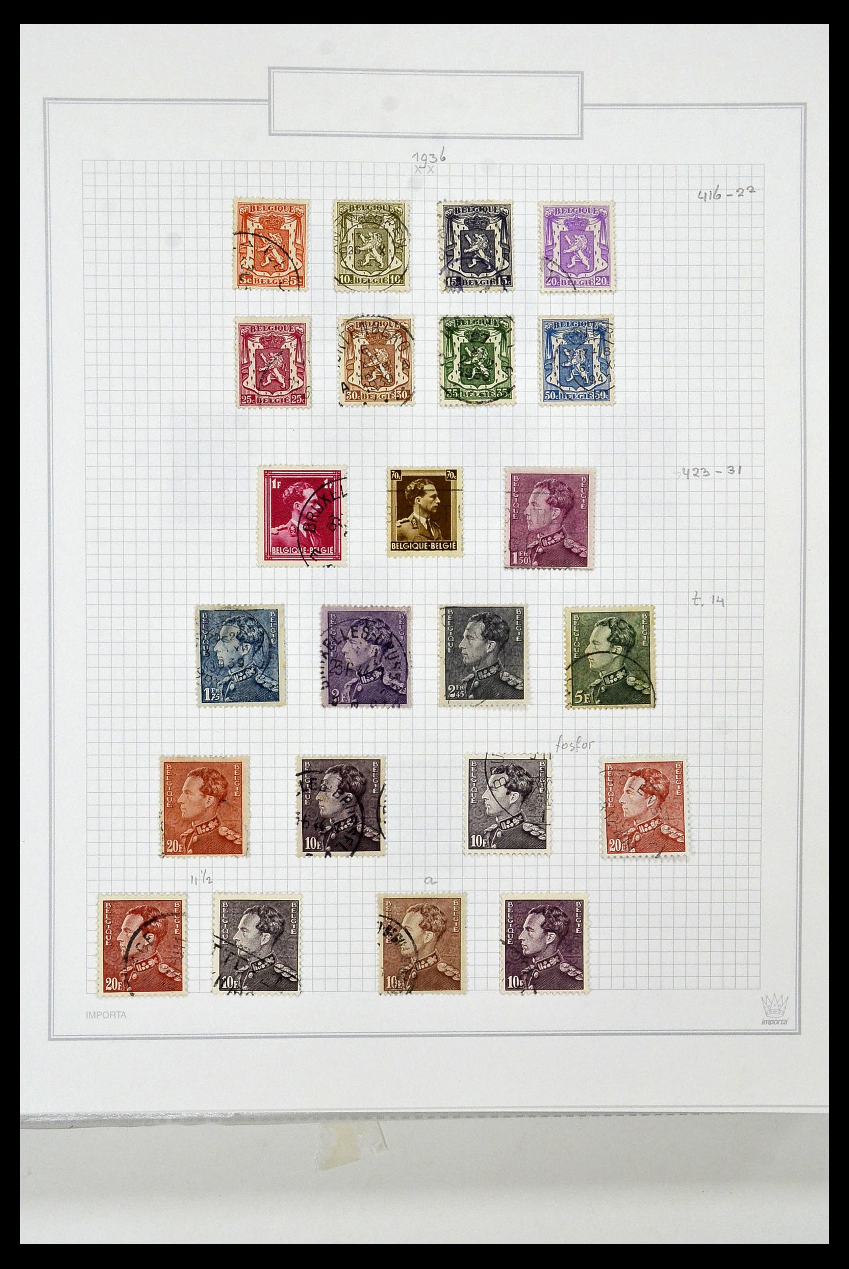 34001 046 - Stamp collection 34001 Belgium 1849-1998.