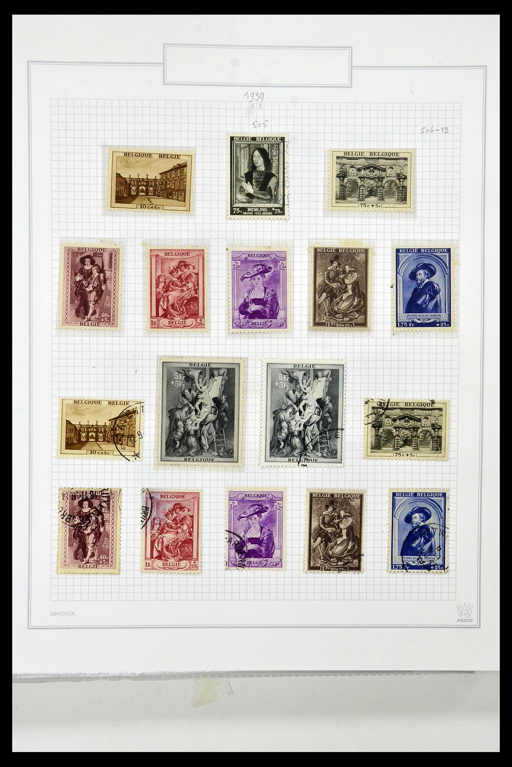 34001 055 - Stamp collection 34001 Belgium 1849-1998.