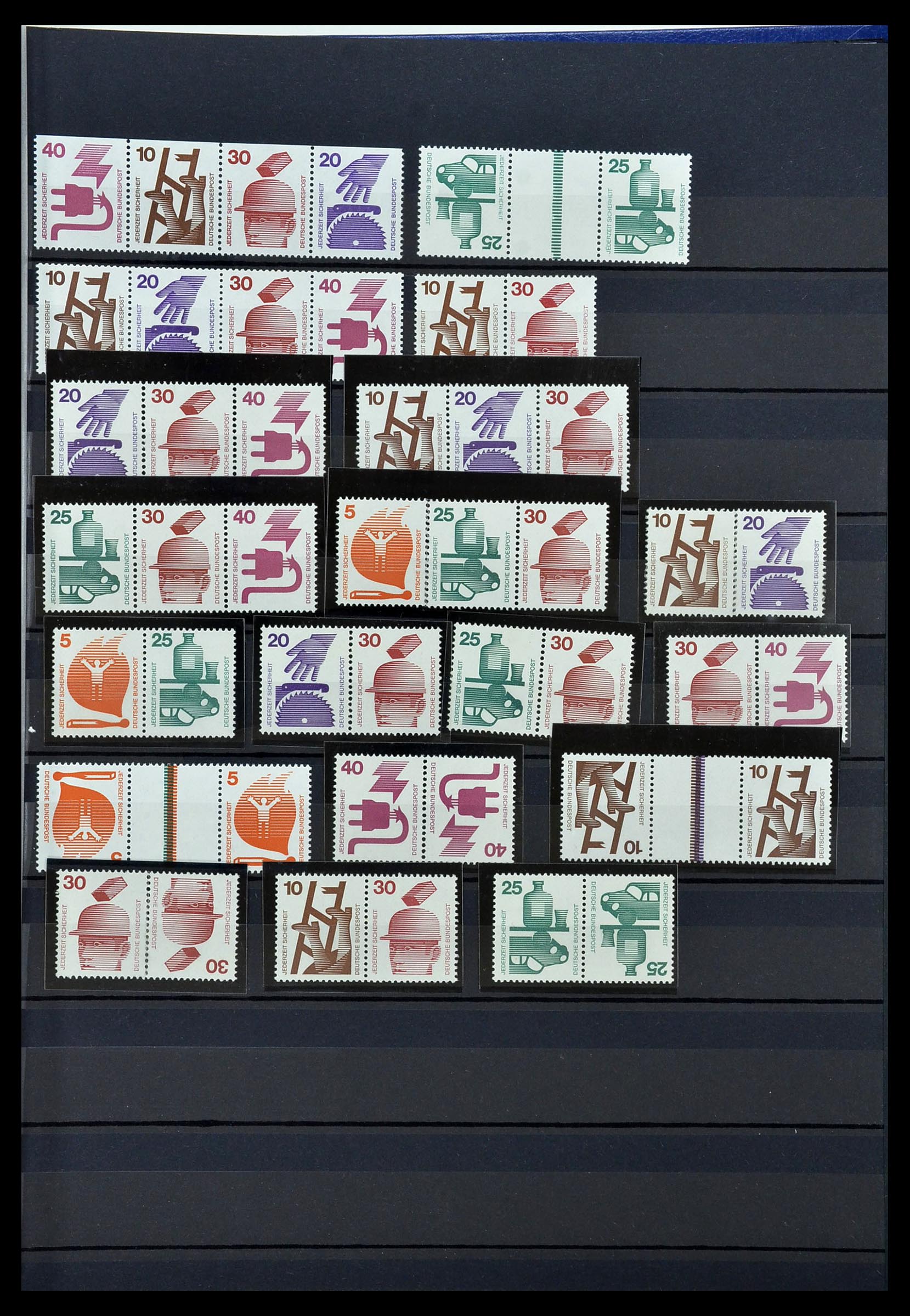 34003 003 - Stamp collection 34003 Bundespost combinations 1950-2020.