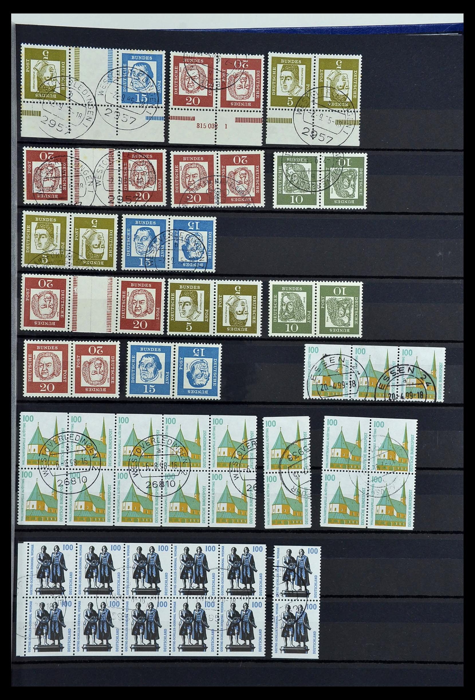 34003 005 - Postzegelverzameling 34003 Bundespost combinaties 1950-2020.