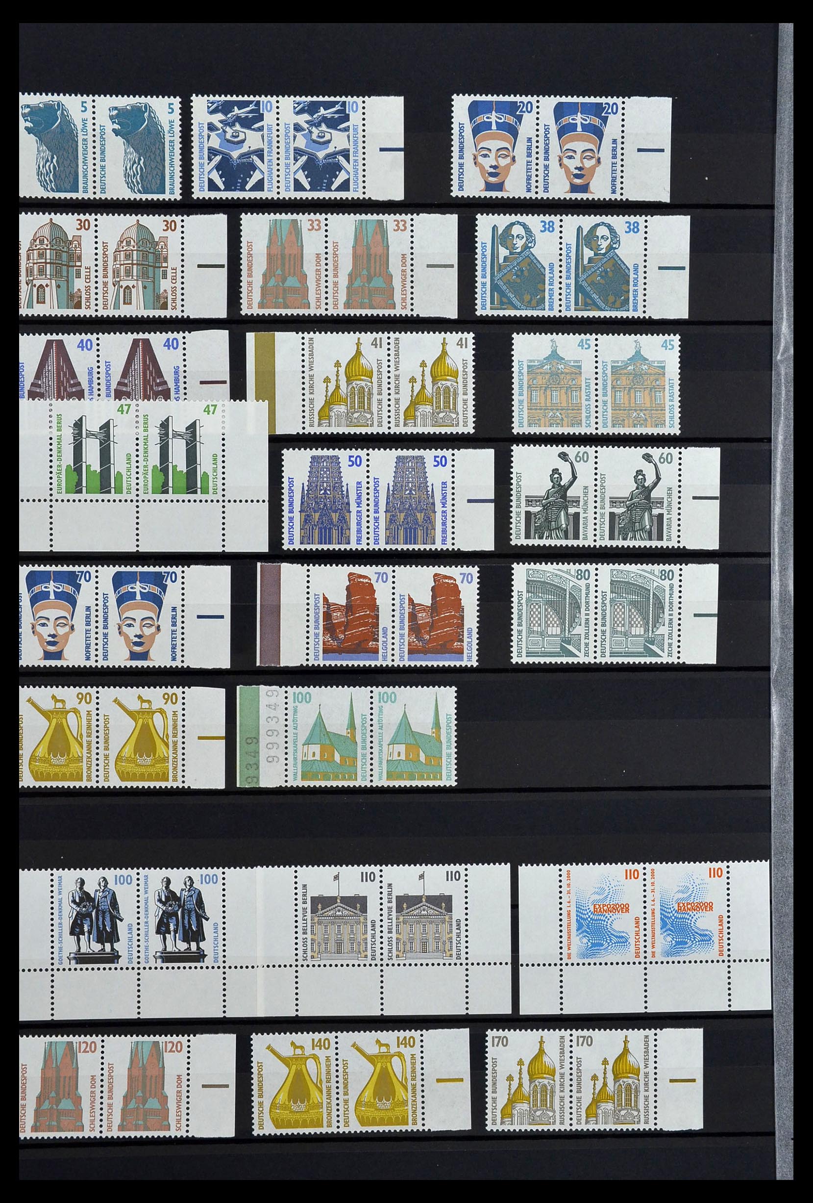 34003 043 - Postzegelverzameling 34003 Bundespost combinaties 1950-2020.