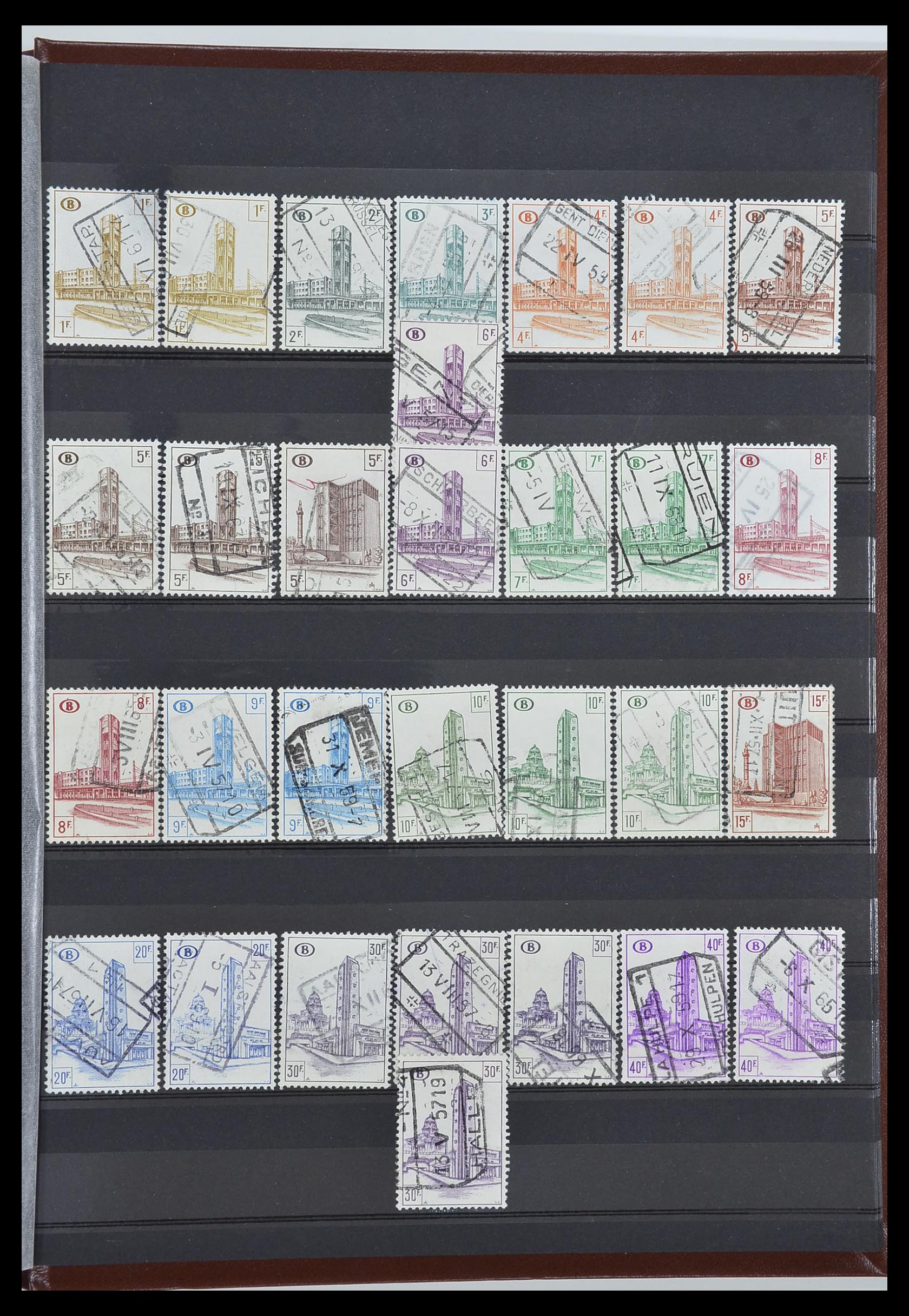 34004 021 - Postzegelverzameling 34004 België back of the book 1879-1985.