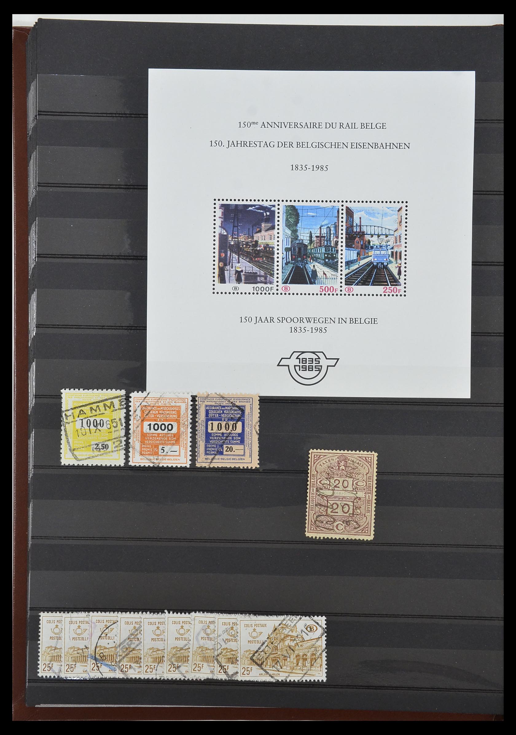 34004 030 - Postzegelverzameling 34004 België back of the book 1879-1985.