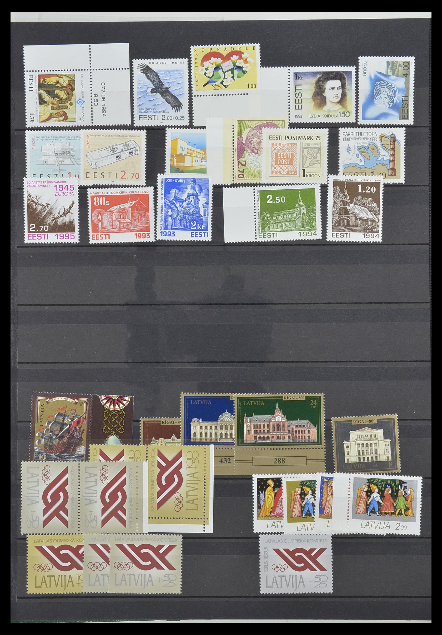 34006 050 - Postzegelverzameling 34006 Baltische Staten 1918-2008.