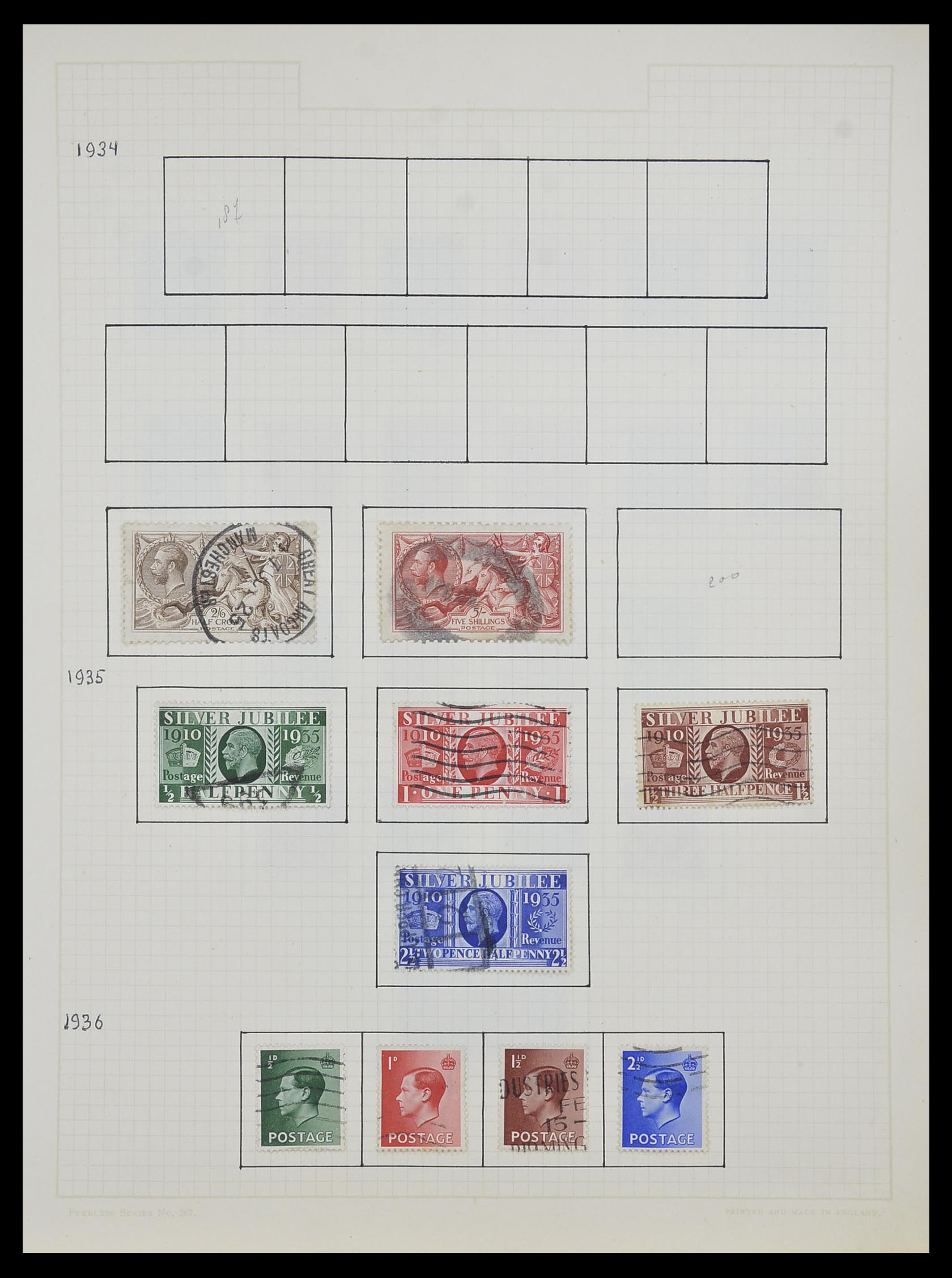 34007 001 - Postzegelverzameling 34007 Engeland en koloniën 1868-1970.