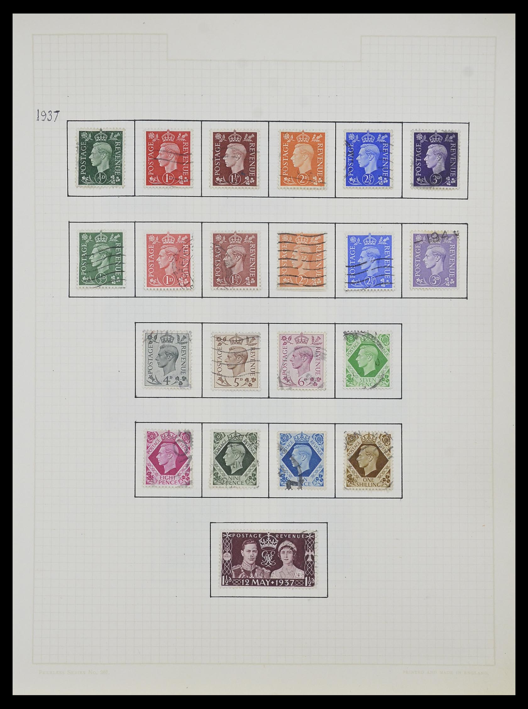 34007 002 - Postzegelverzameling 34007 Engeland en koloniën 1868-1970.