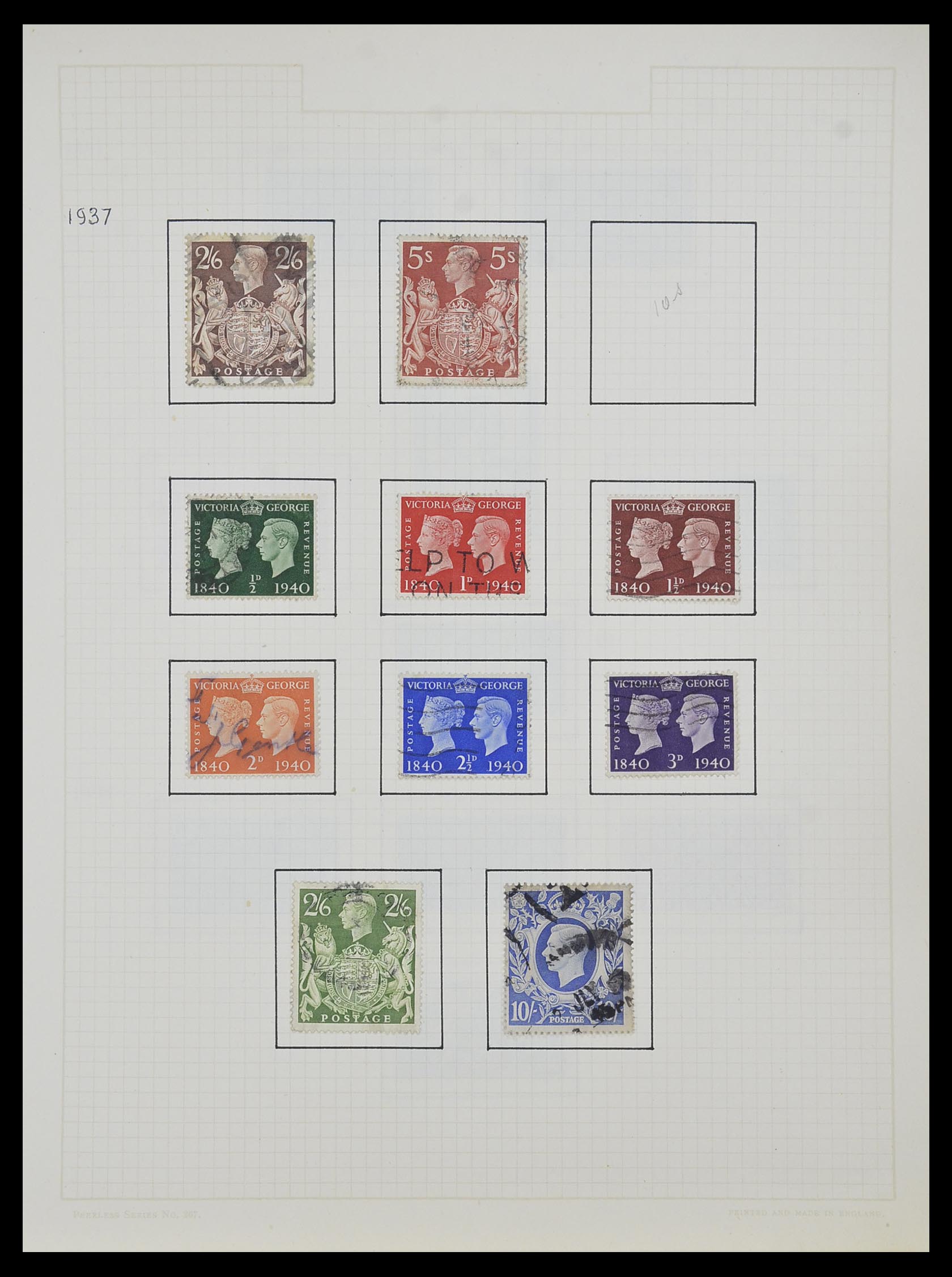 34007 003 - Postzegelverzameling 34007 Engeland en koloniën 1868-1970.
