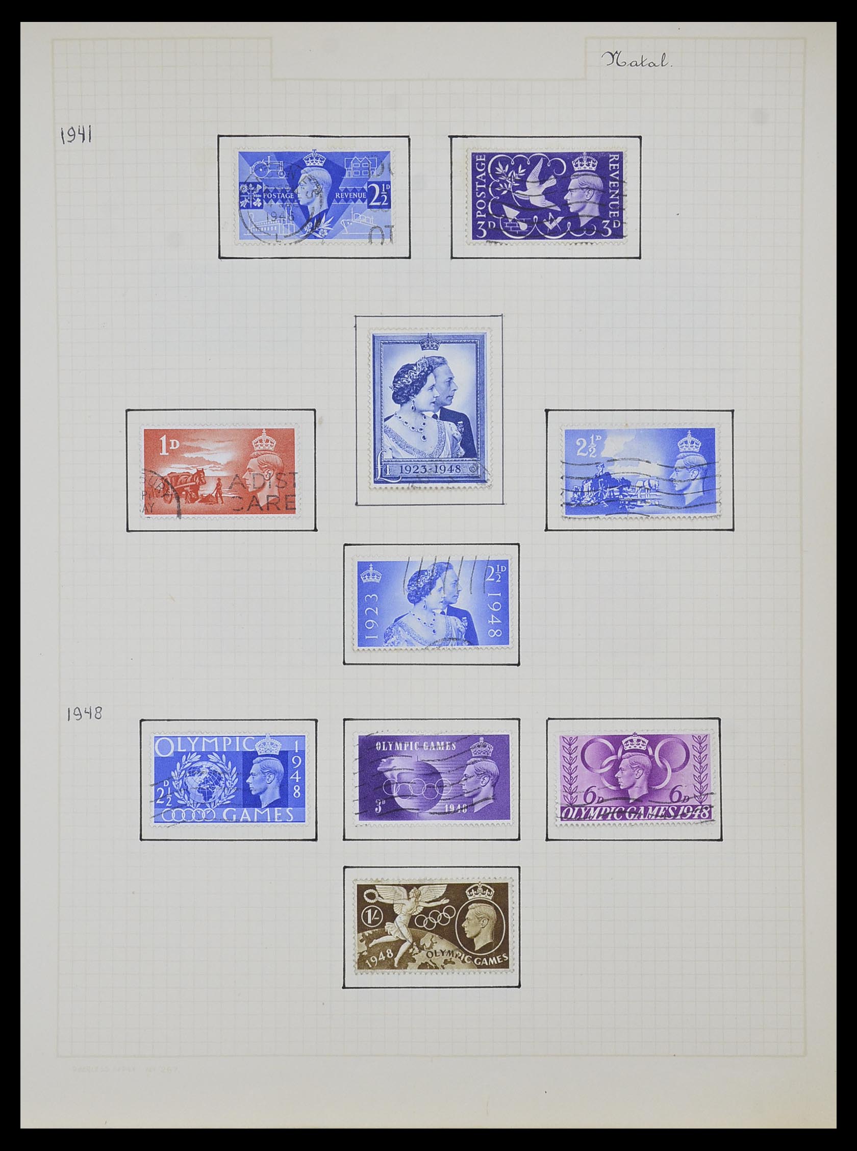 34007 004 - Postzegelverzameling 34007 Engeland en koloniën 1868-1970.