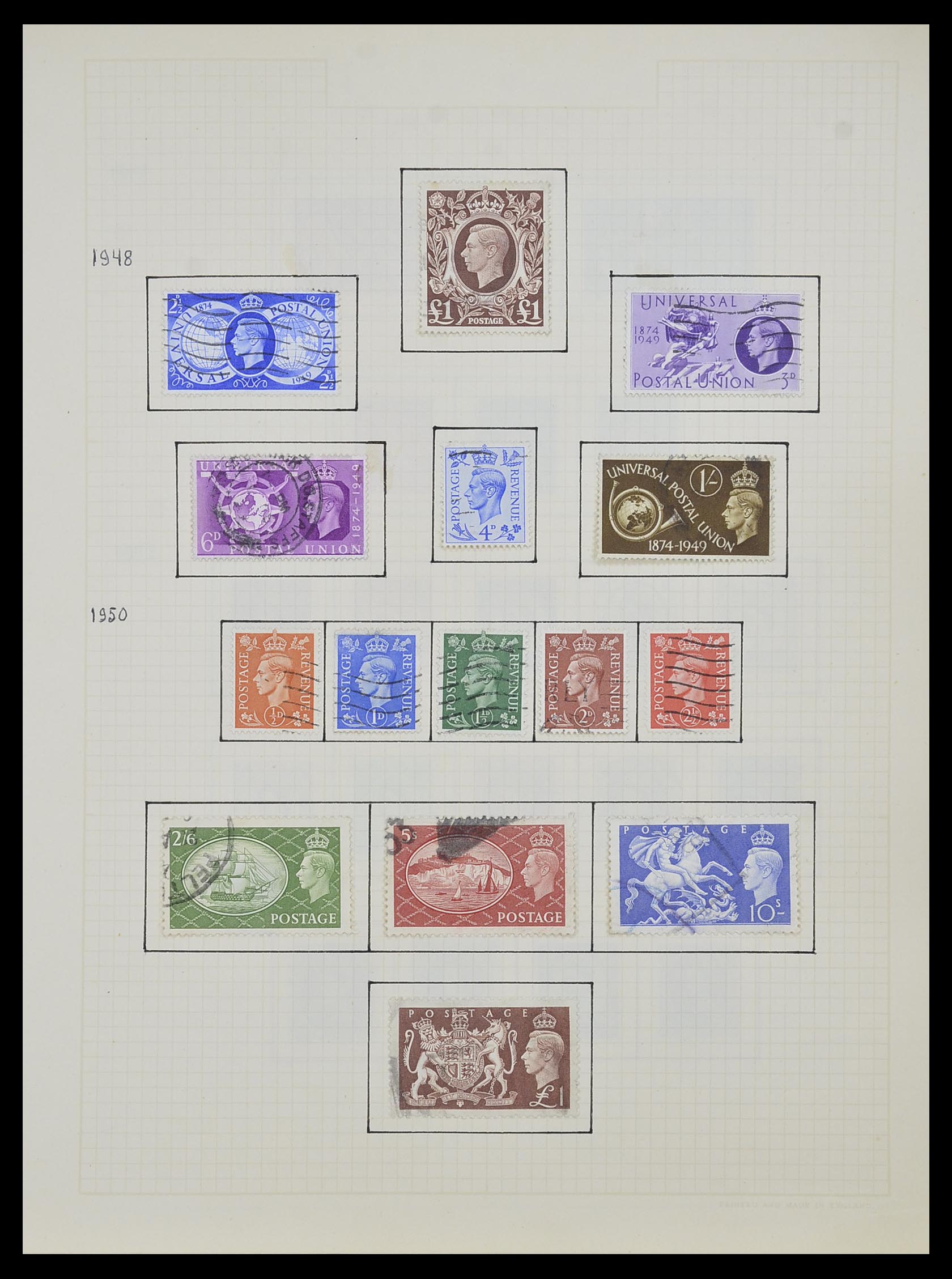 34007 005 - Postzegelverzameling 34007 Engeland en koloniën 1868-1970.