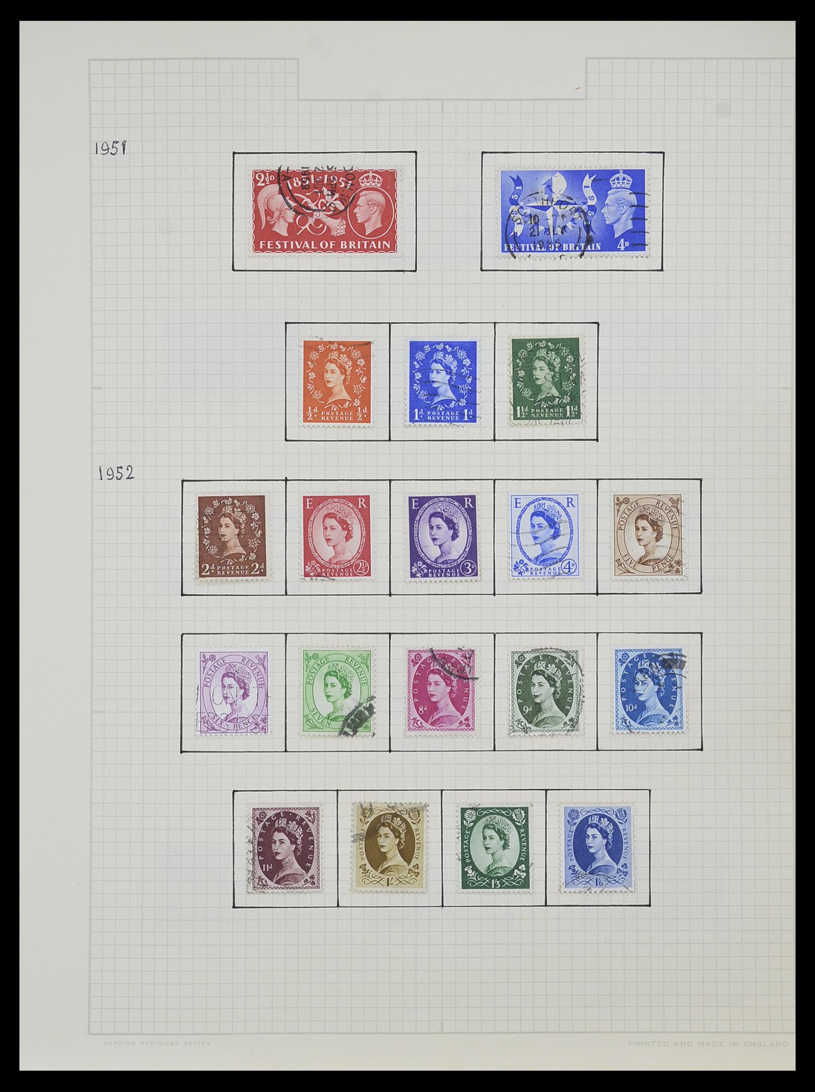34007 006 - Postzegelverzameling 34007 Engeland en koloniën 1868-1970.