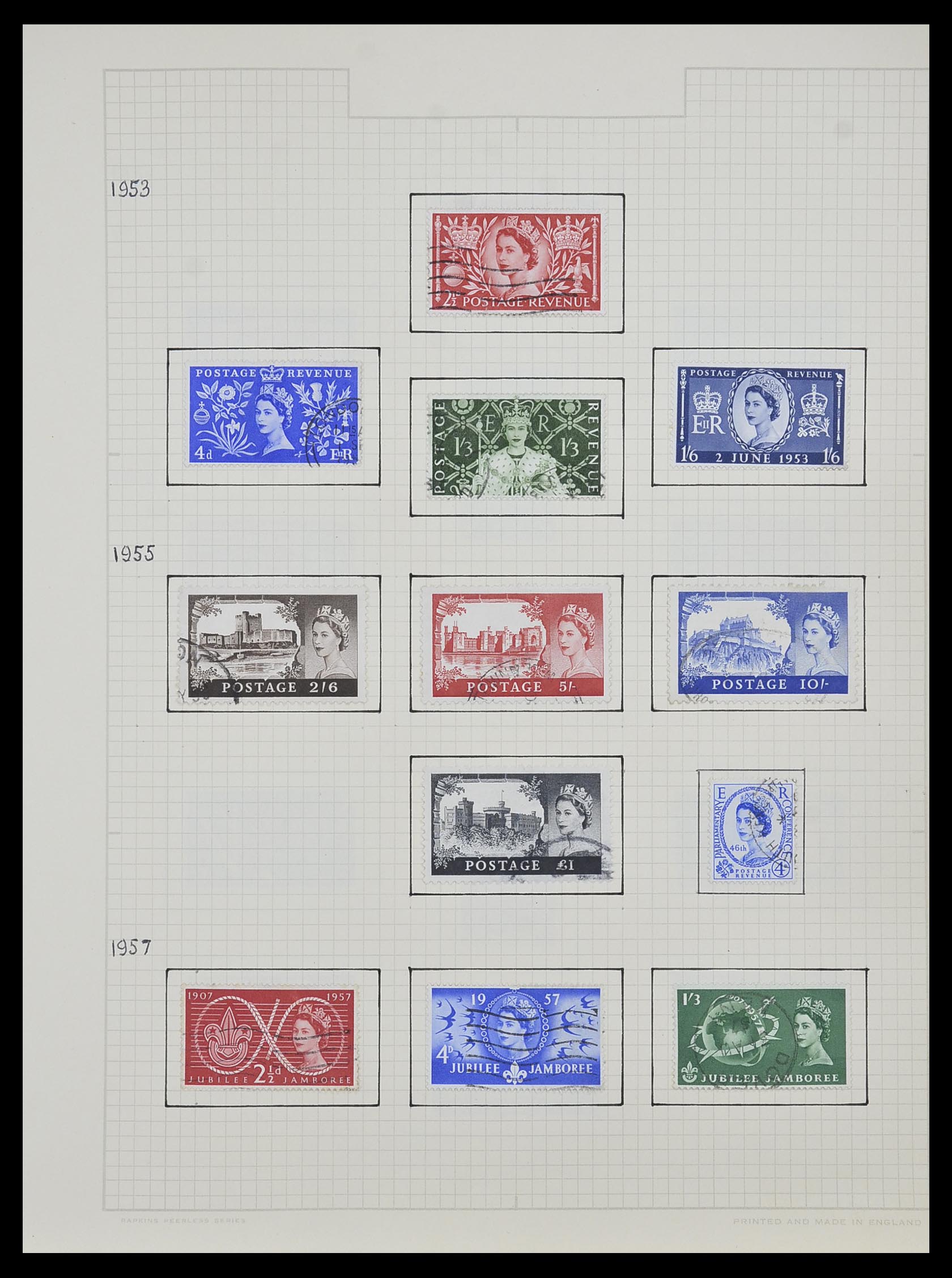 34007 007 - Postzegelverzameling 34007 Engeland en koloniën 1868-1970.