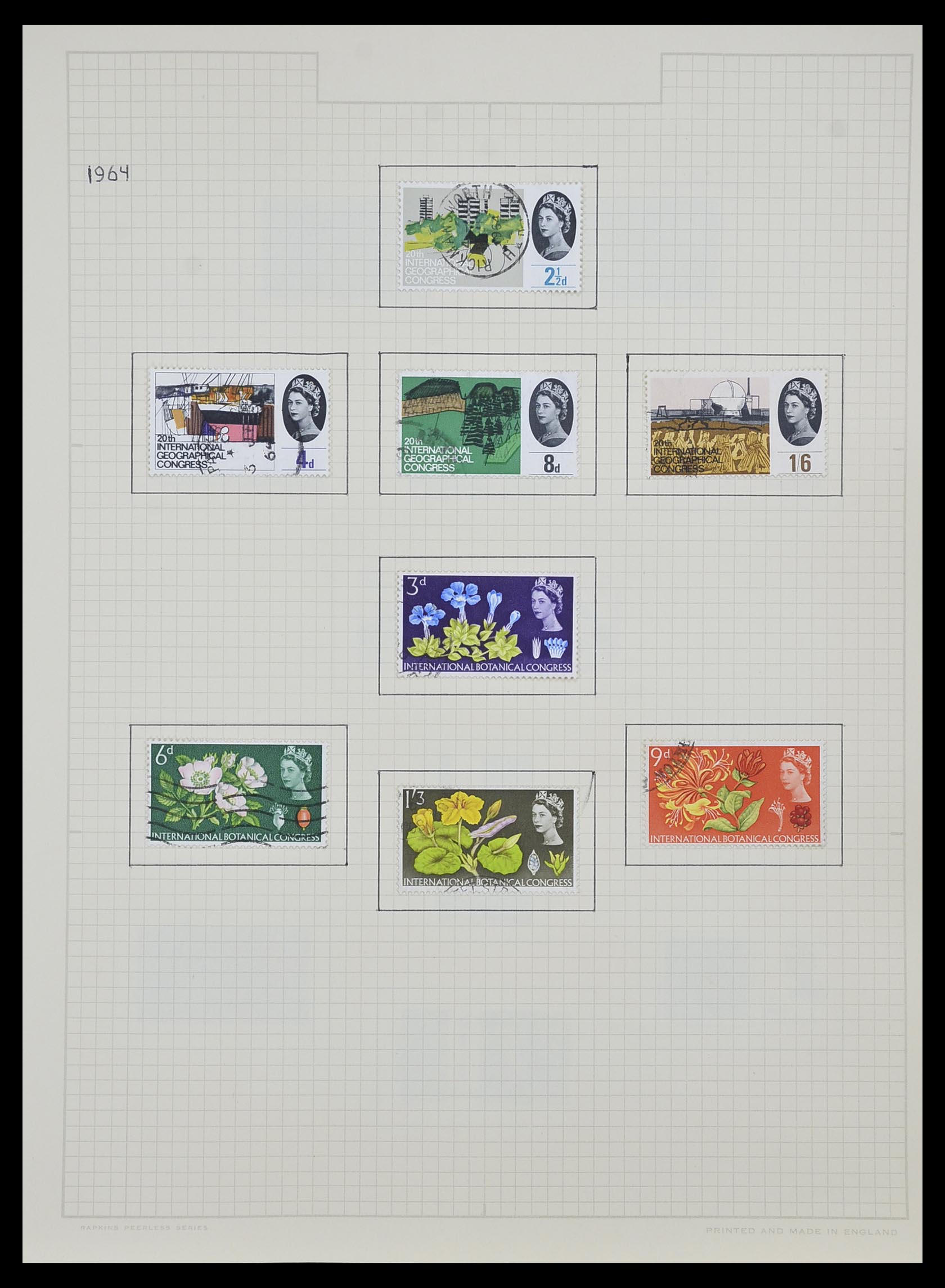 34007 011 - Postzegelverzameling 34007 Engeland en koloniën 1868-1970.
