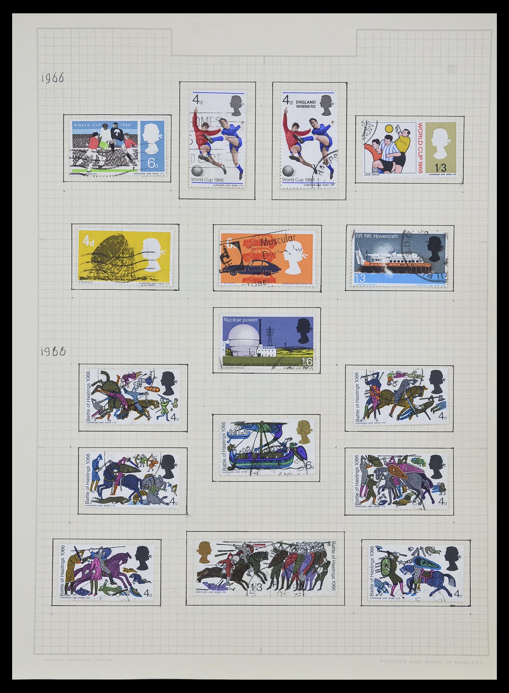 34007 015 - Postzegelverzameling 34007 Engeland en koloniën 1868-1970.