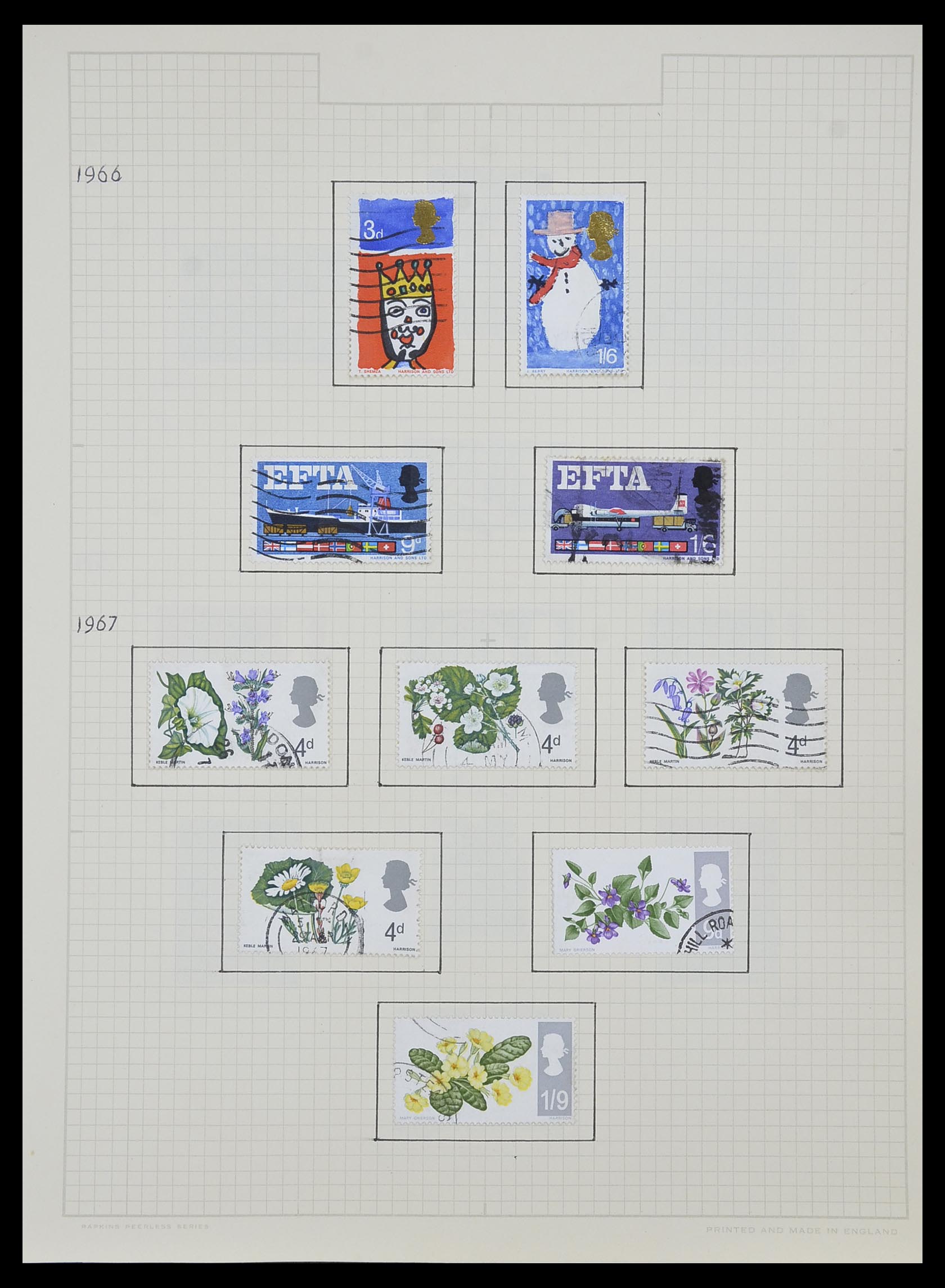 34007 016 - Postzegelverzameling 34007 Engeland en koloniën 1868-1970.