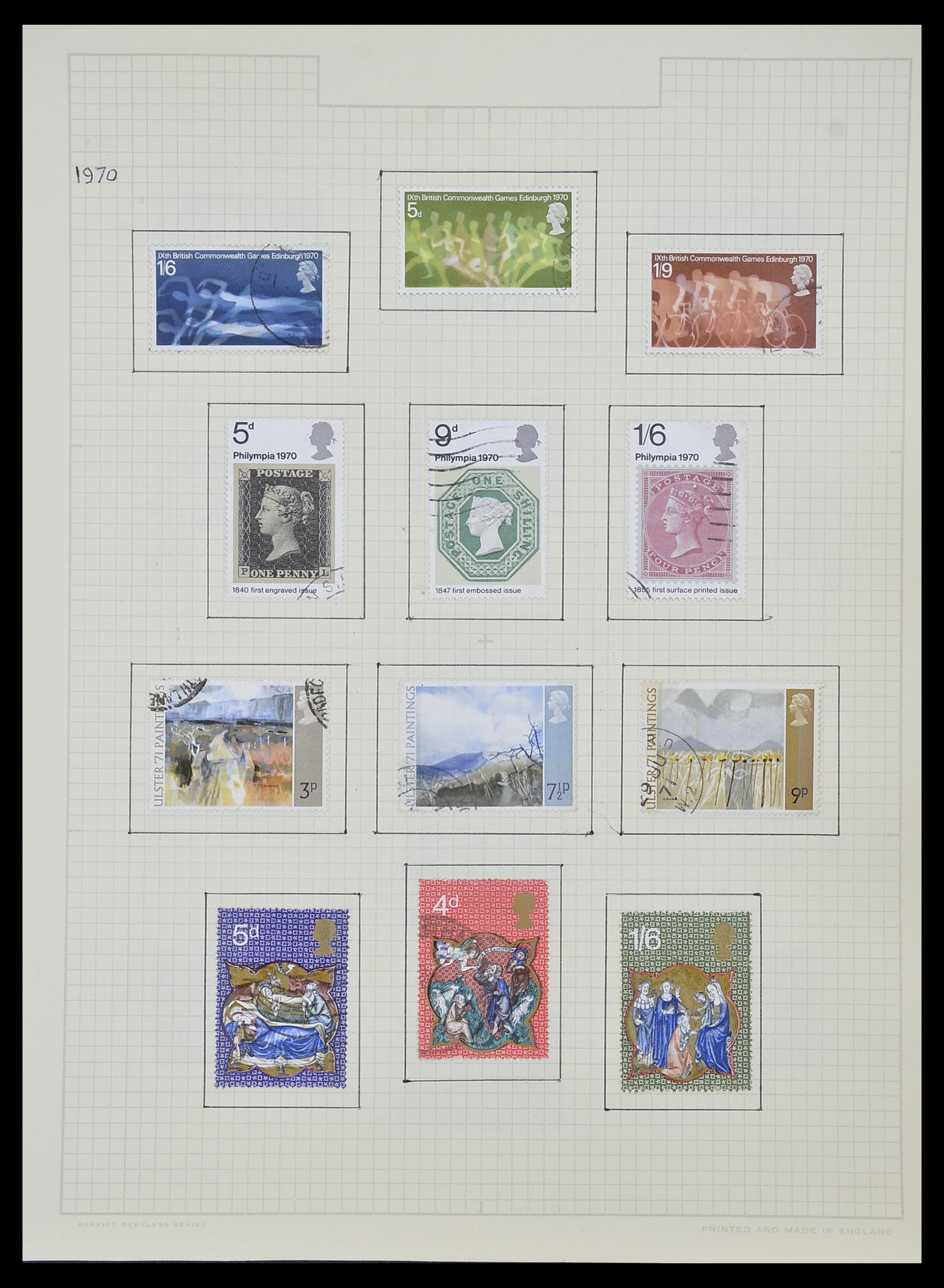 34007 023 - Postzegelverzameling 34007 Engeland en koloniën 1868-1970.