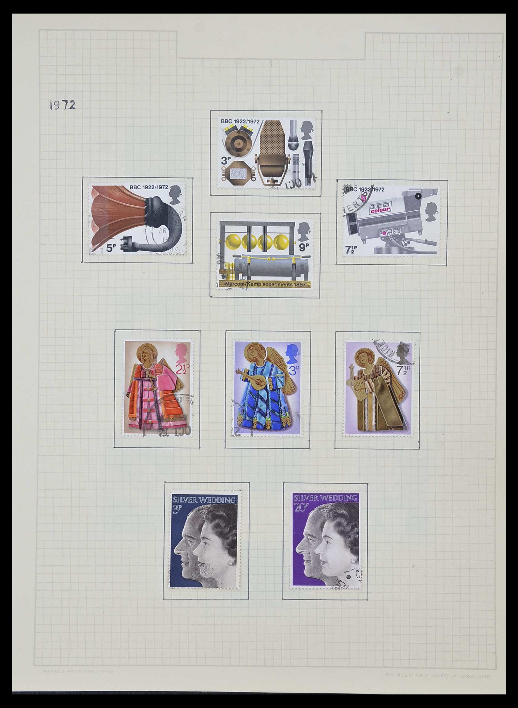 34007 026 - Postzegelverzameling 34007 Engeland en koloniën 1868-1970.