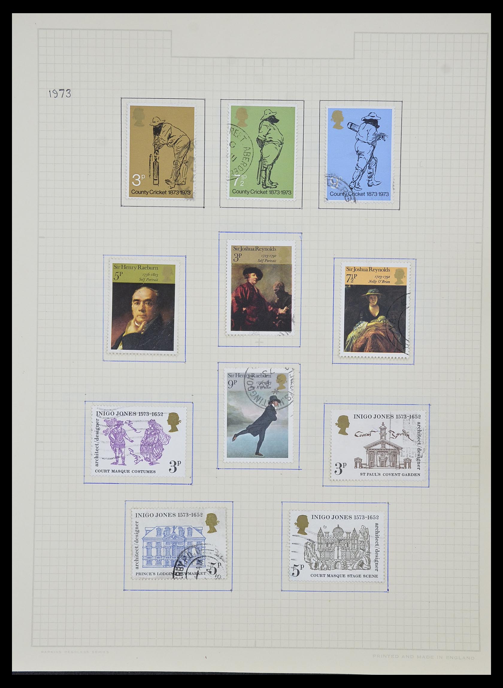 34007 028 - Postzegelverzameling 34007 Engeland en koloniën 1868-1970.