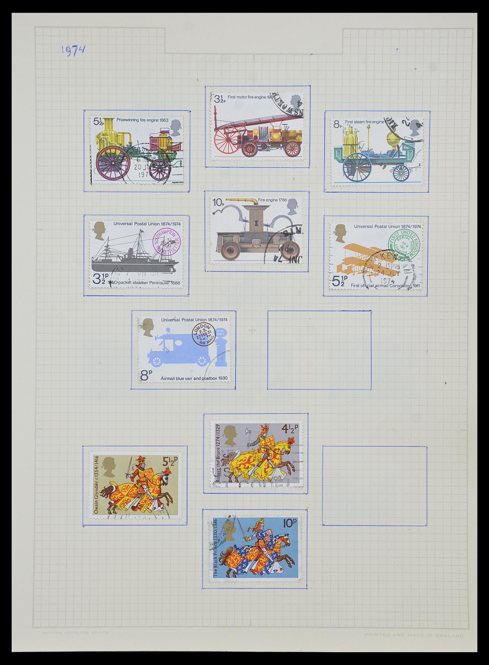 34007 030 - Postzegelverzameling 34007 Engeland en koloniën 1868-1970.