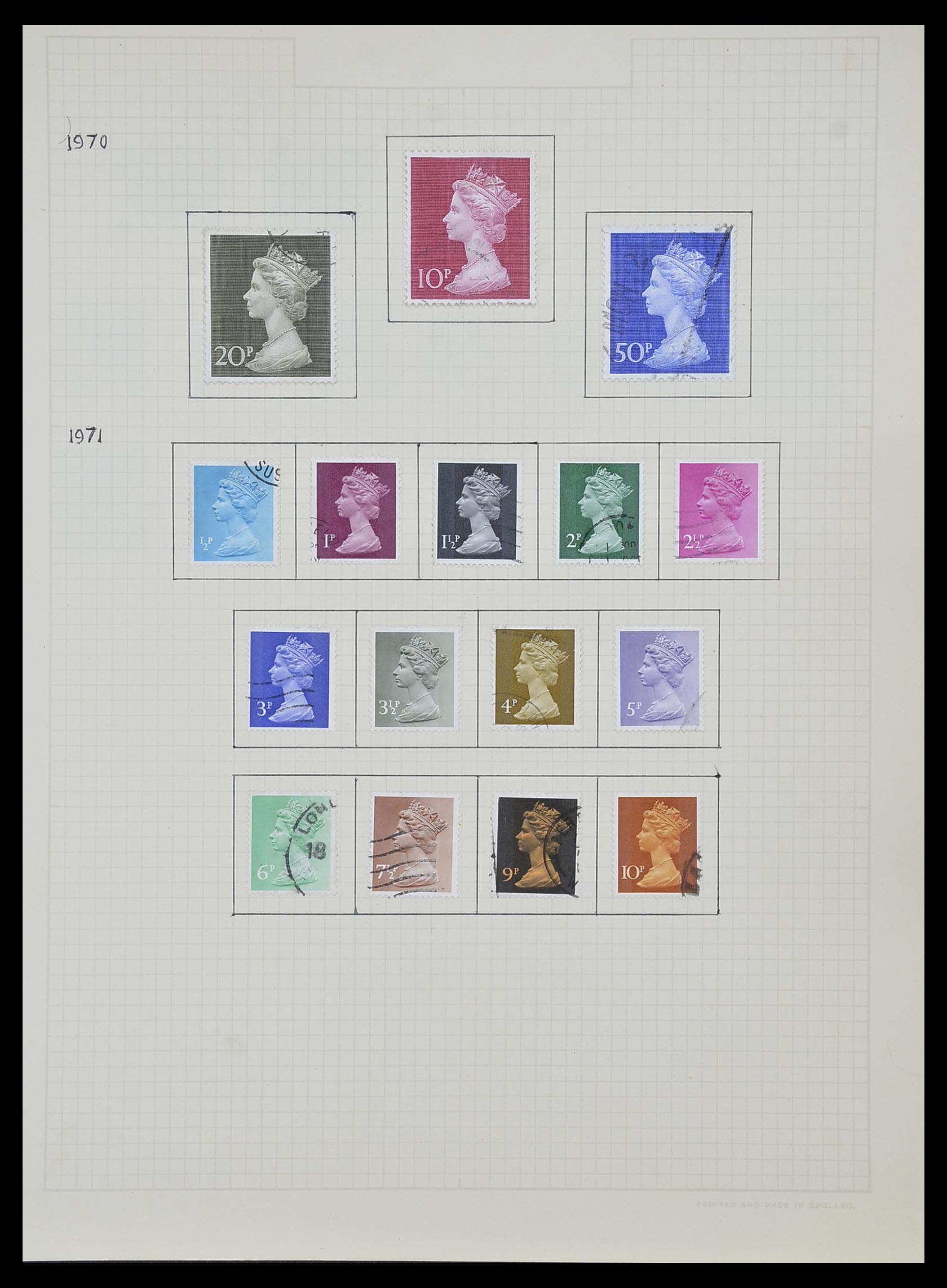 34007 033 - Postzegelverzameling 34007 Engeland en koloniën 1868-1970.