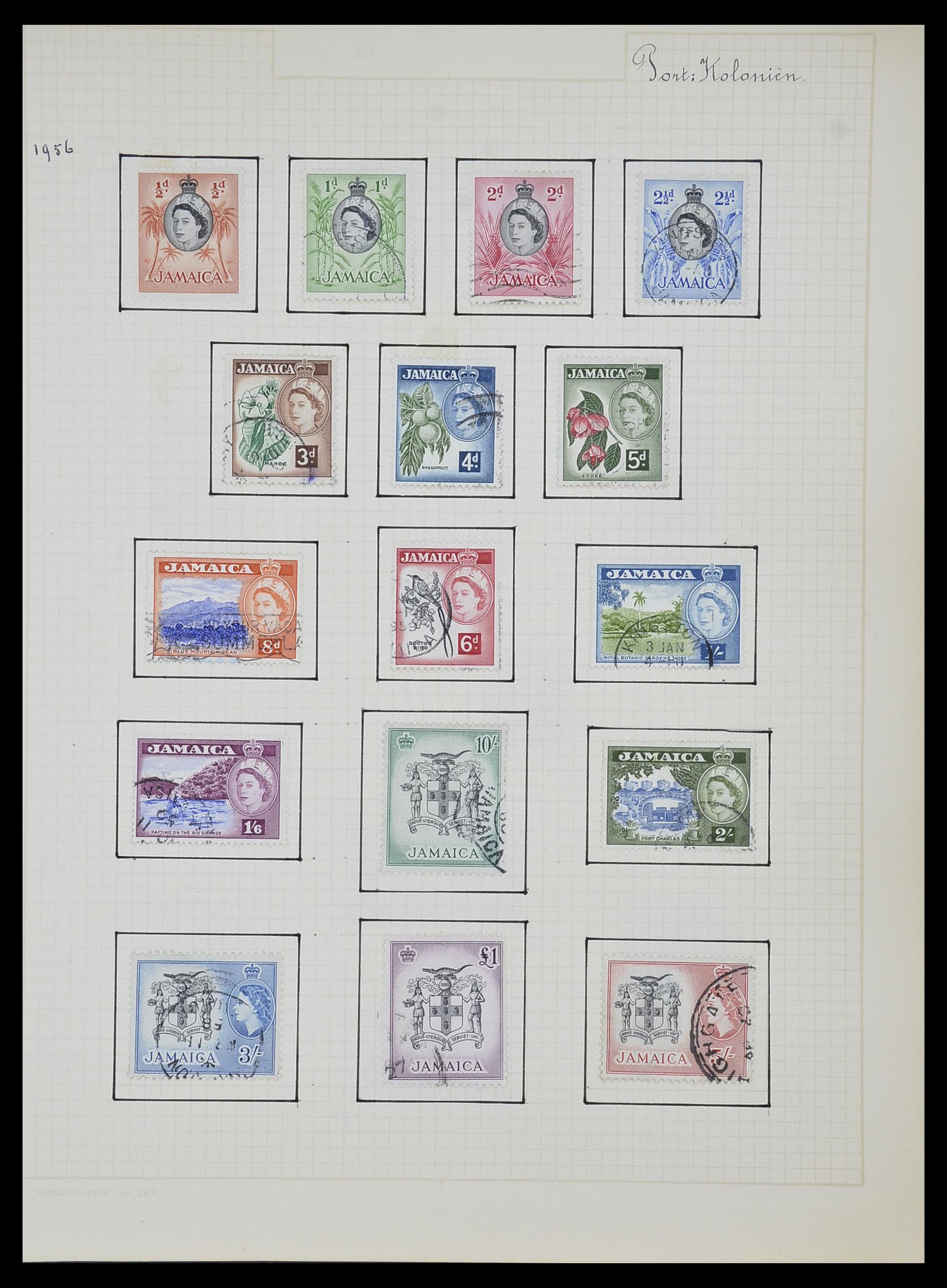 34007 037 - Postzegelverzameling 34007 Engeland en koloniën 1868-1970.