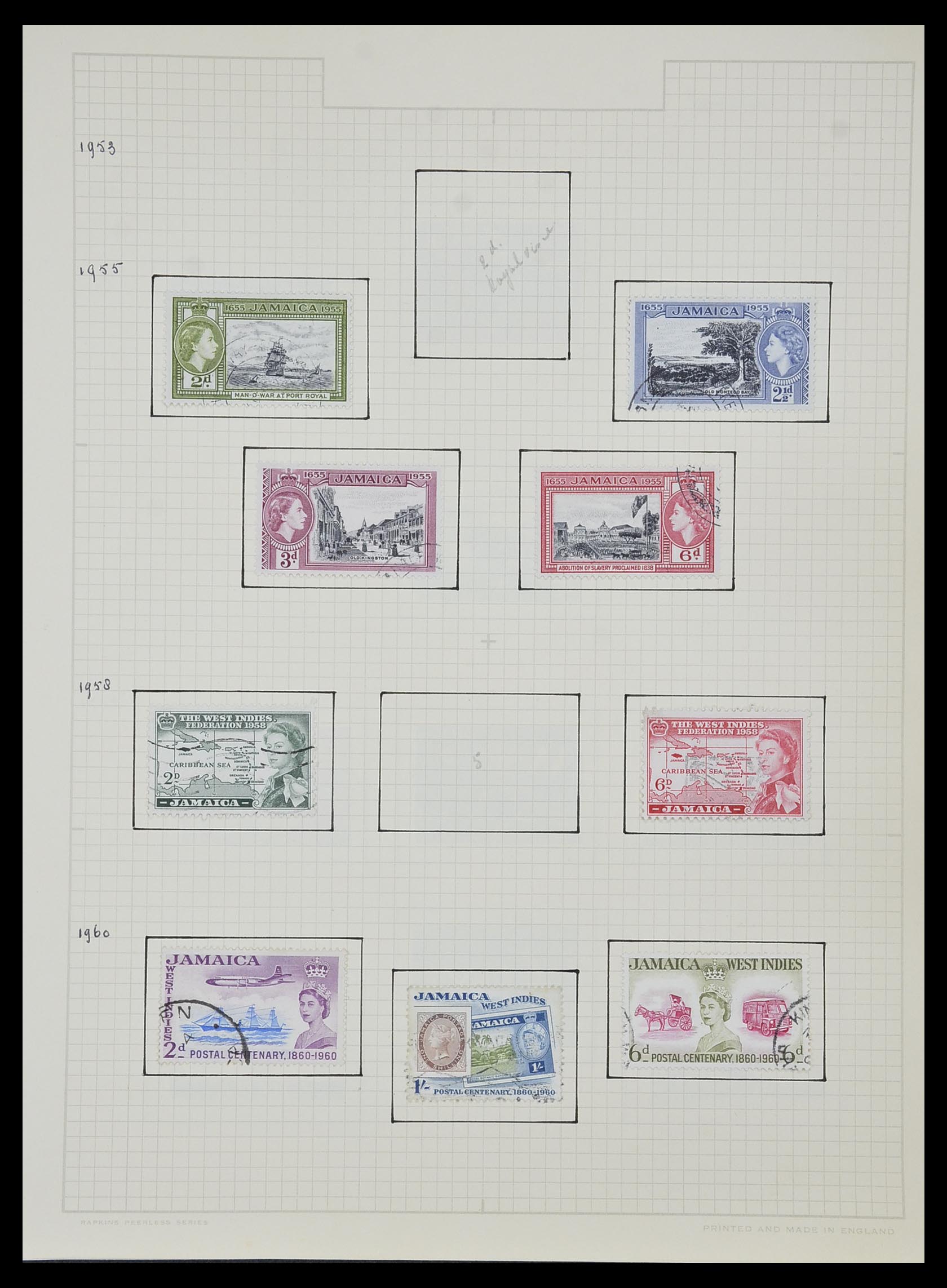34007 039 - Postzegelverzameling 34007 Engeland en koloniën 1868-1970.