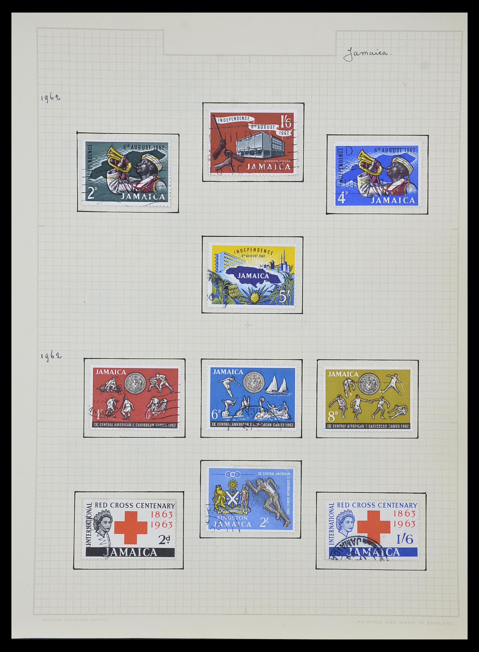 34007 040 - Postzegelverzameling 34007 Engeland en koloniën 1868-1970.