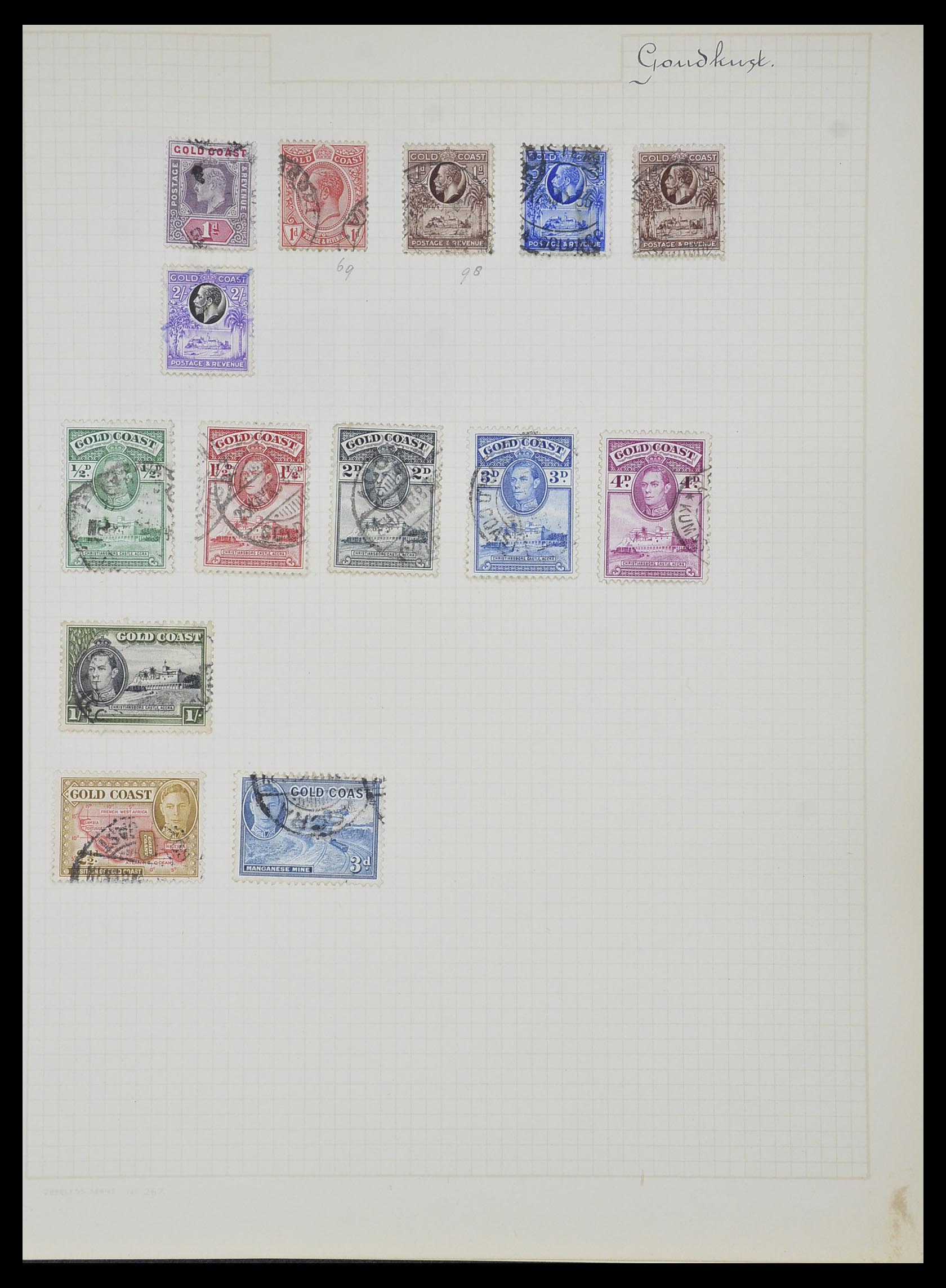 34007 044 - Postzegelverzameling 34007 Engeland en koloniën 1868-1970.
