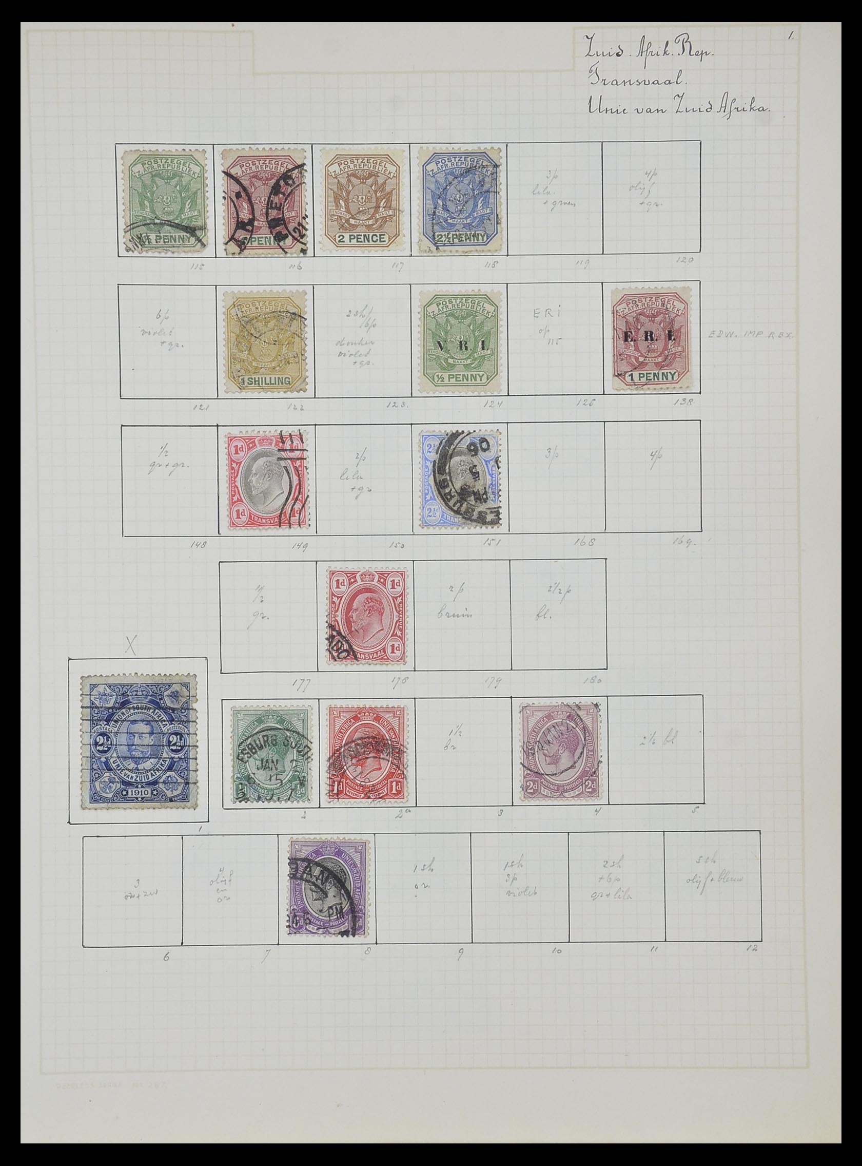 34007 048 - Postzegelverzameling 34007 Engeland en koloniën 1868-1970.