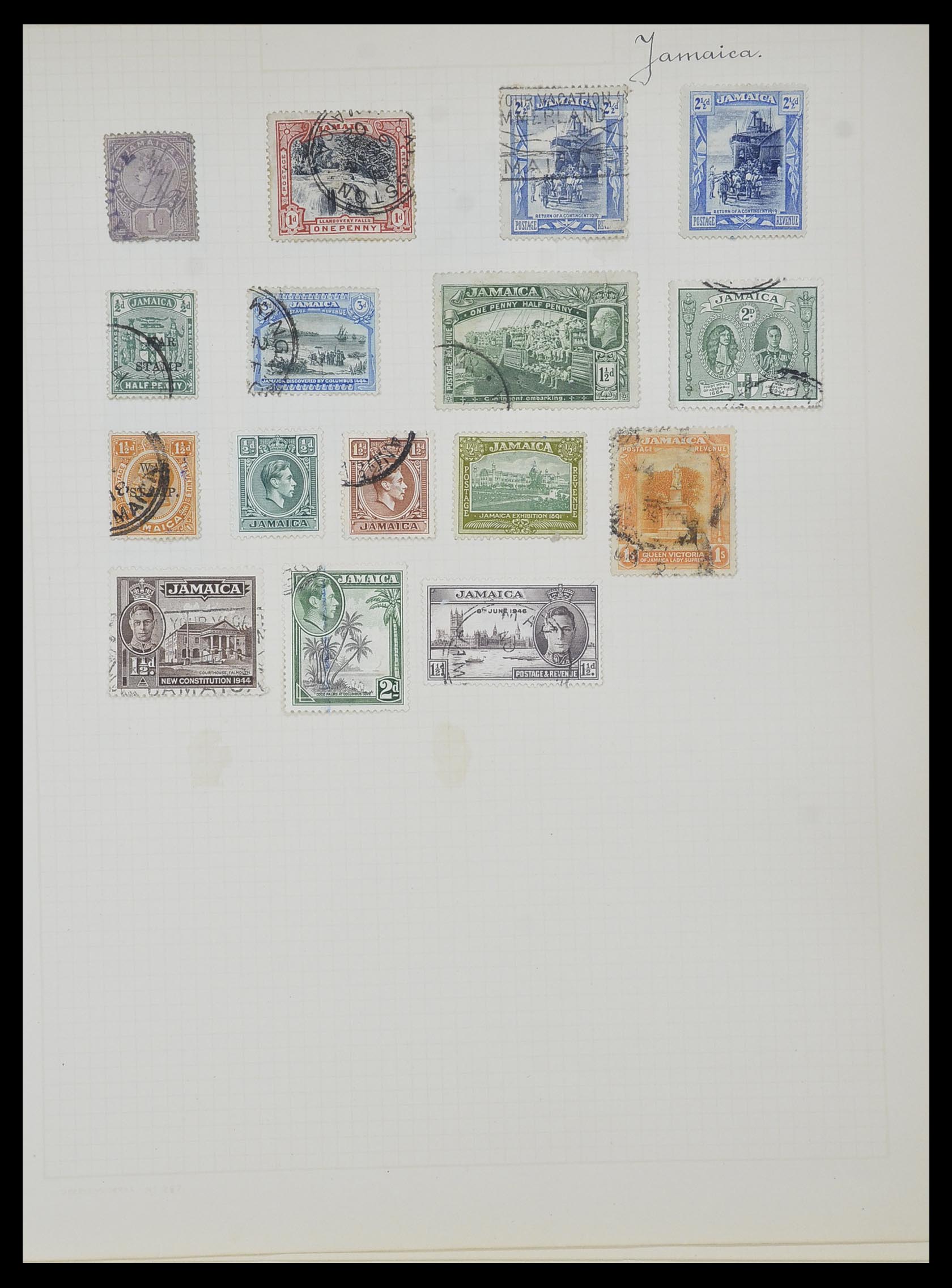 34007 050 - Postzegelverzameling 34007 Engeland en koloniën 1868-1970.