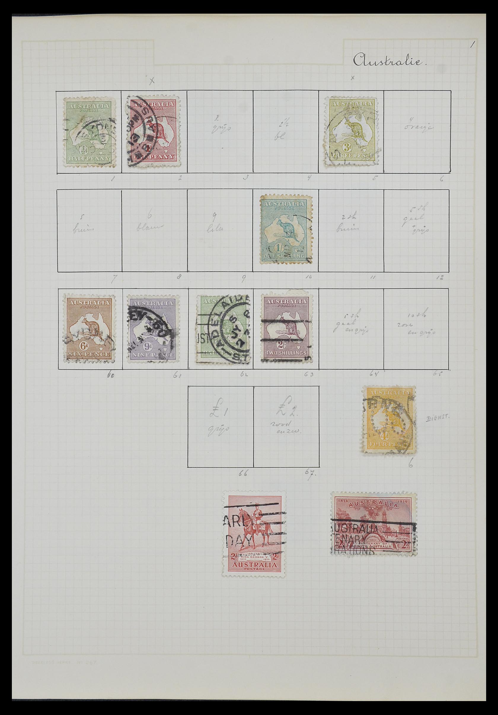 34007 053 - Postzegelverzameling 34007 Engeland en koloniën 1868-1970.