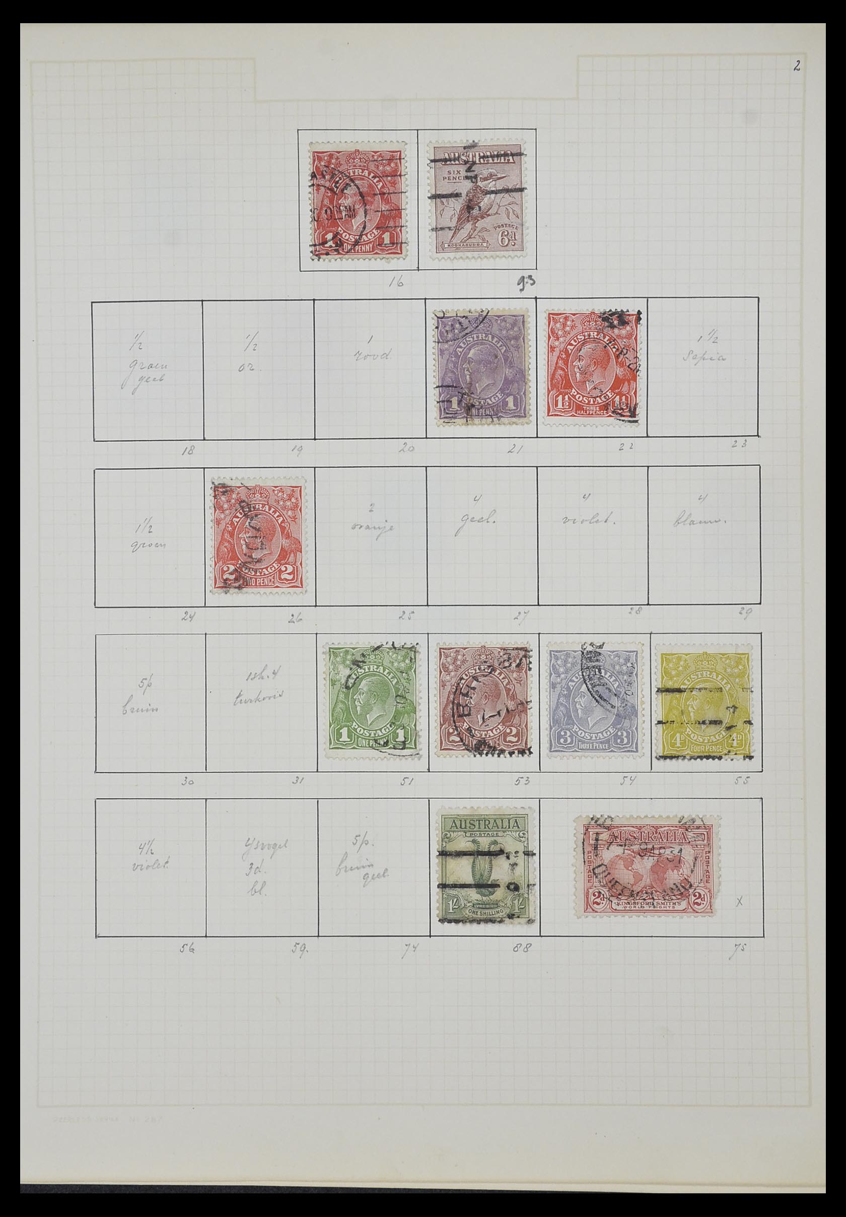 34007 054 - Postzegelverzameling 34007 Engeland en koloniën 1868-1970.