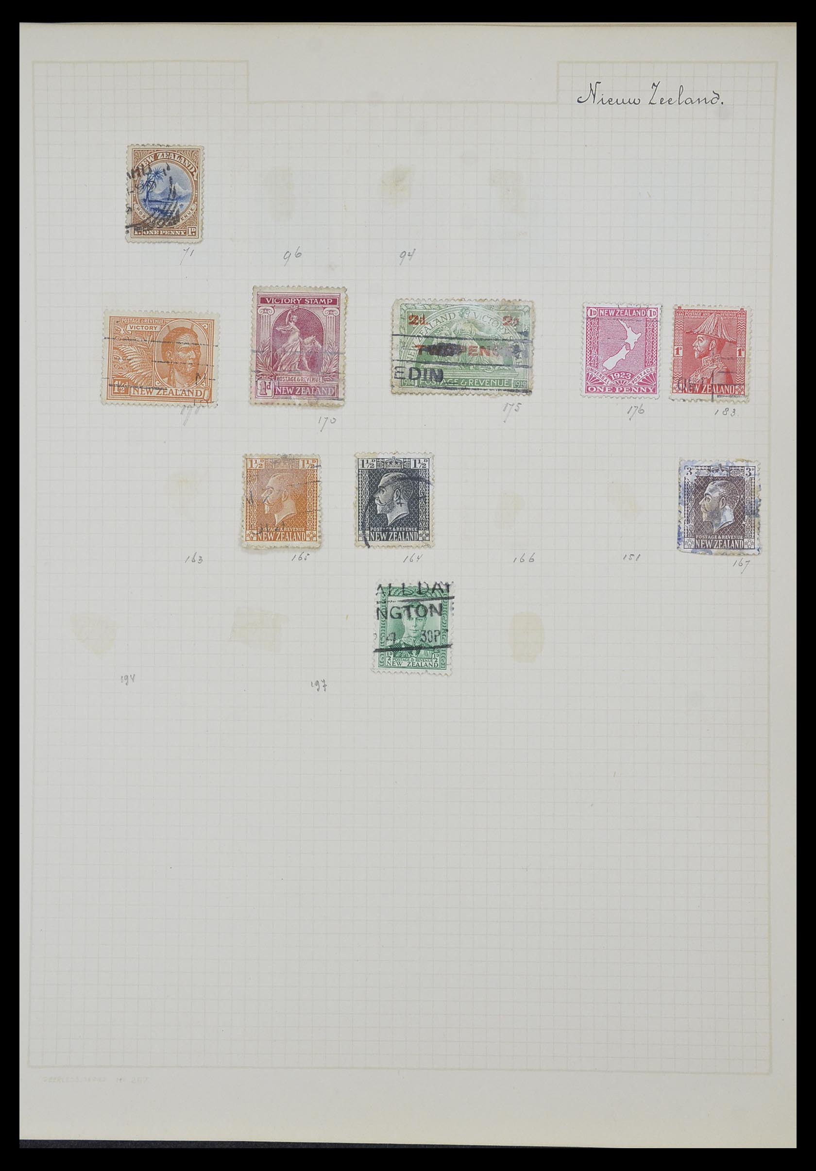 34007 055 - Postzegelverzameling 34007 Engeland en koloniën 1868-1970.