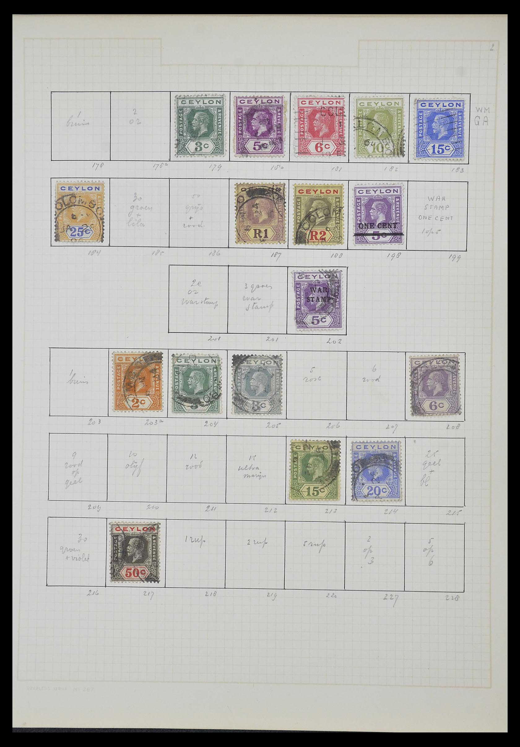 34007 058 - Postzegelverzameling 34007 Engeland en koloniën 1868-1970.