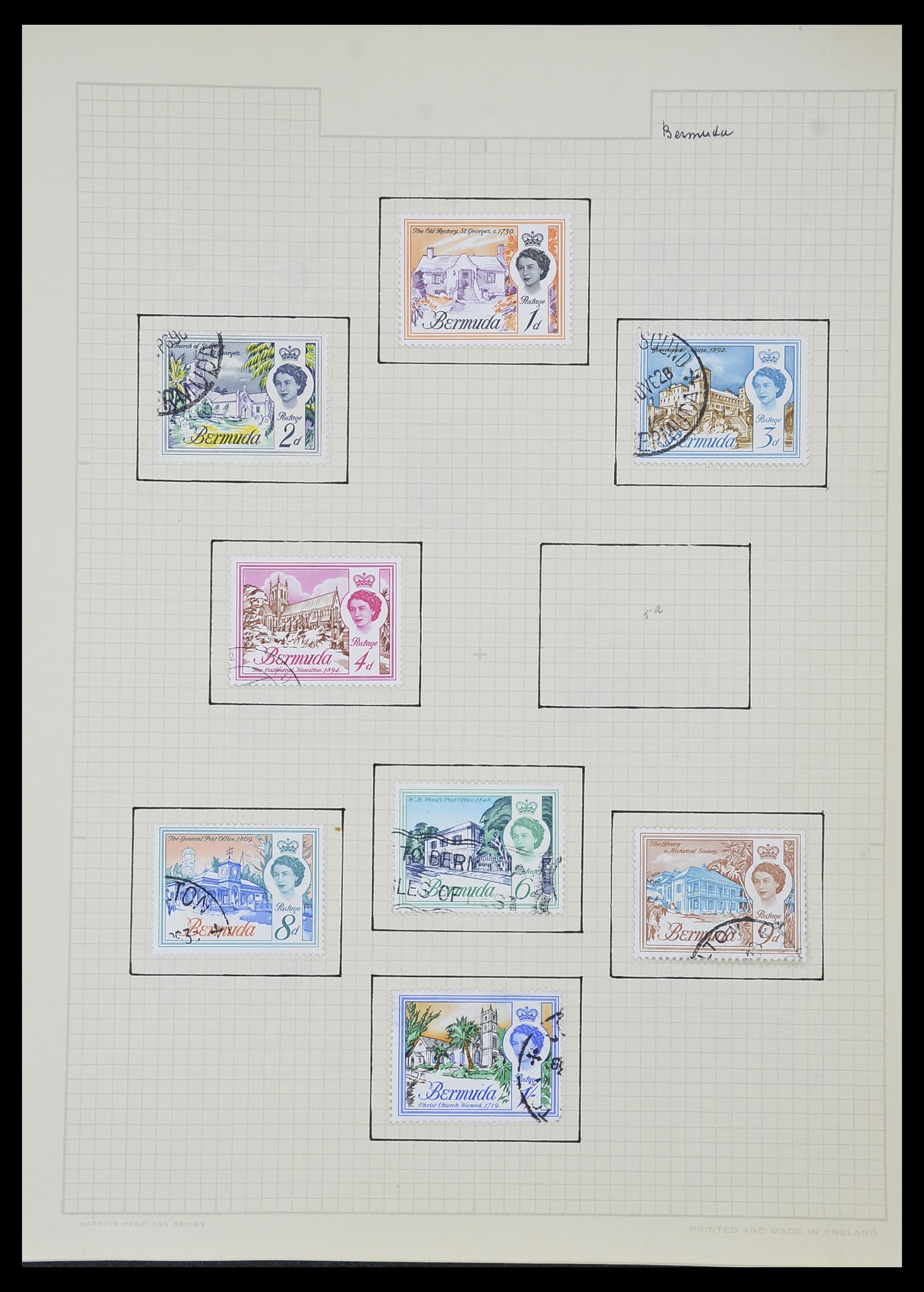 34007 202 - Postzegelverzameling 34007 Engeland en koloniën 1868-1970.