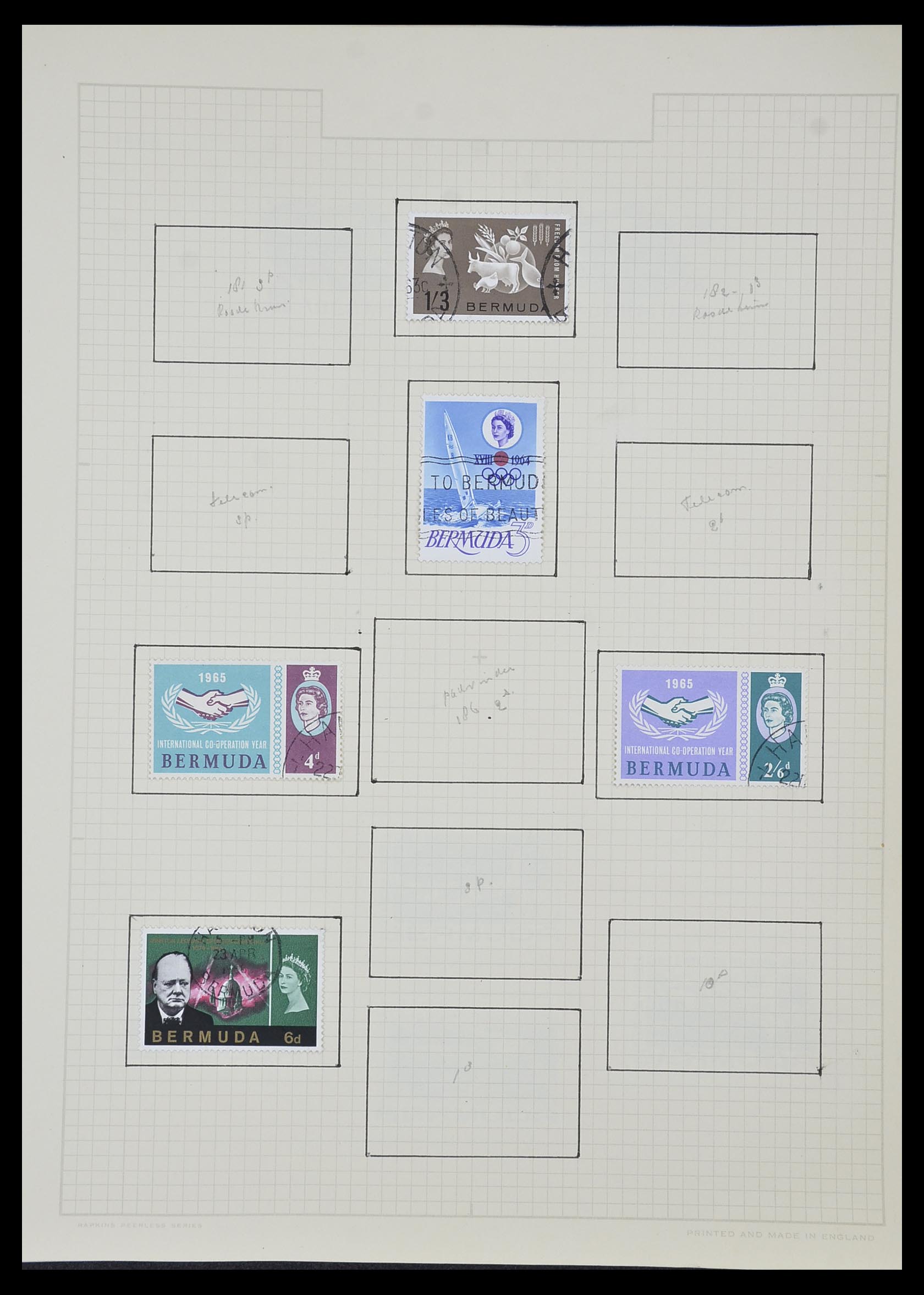 34007 204 - Postzegelverzameling 34007 Engeland en koloniën 1868-1970.