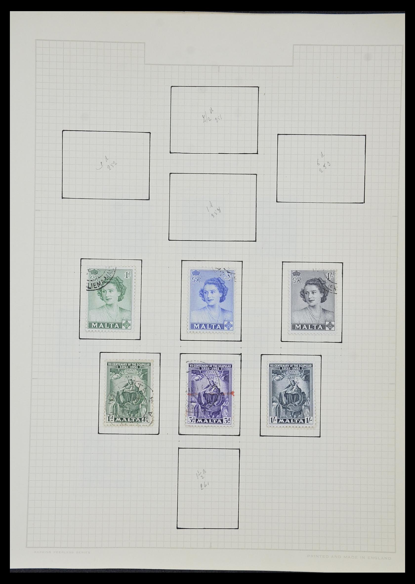 34007 209 - Postzegelverzameling 34007 Engeland en koloniën 1868-1970.