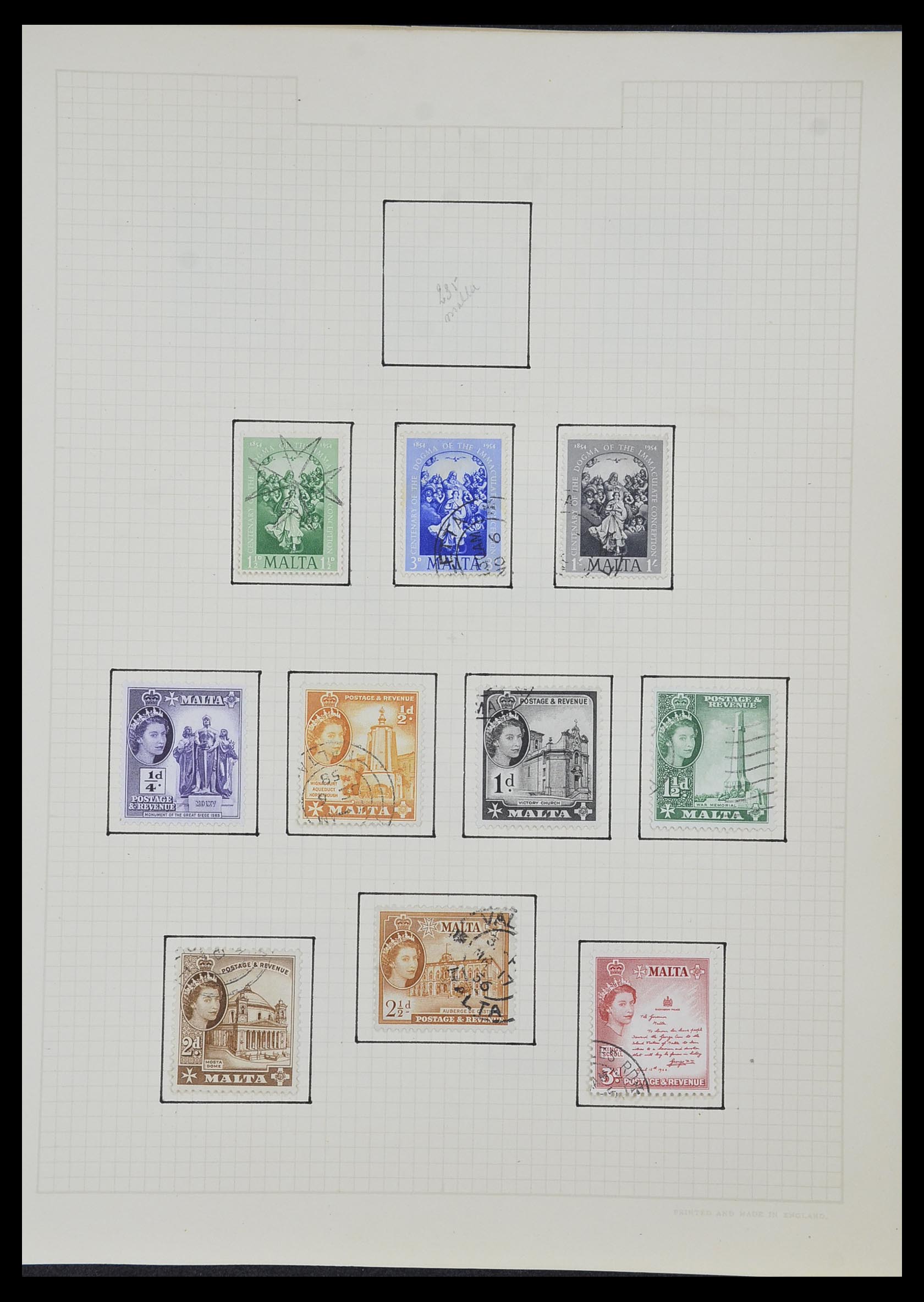 34007 210 - Postzegelverzameling 34007 Engeland en koloniën 1868-1970.